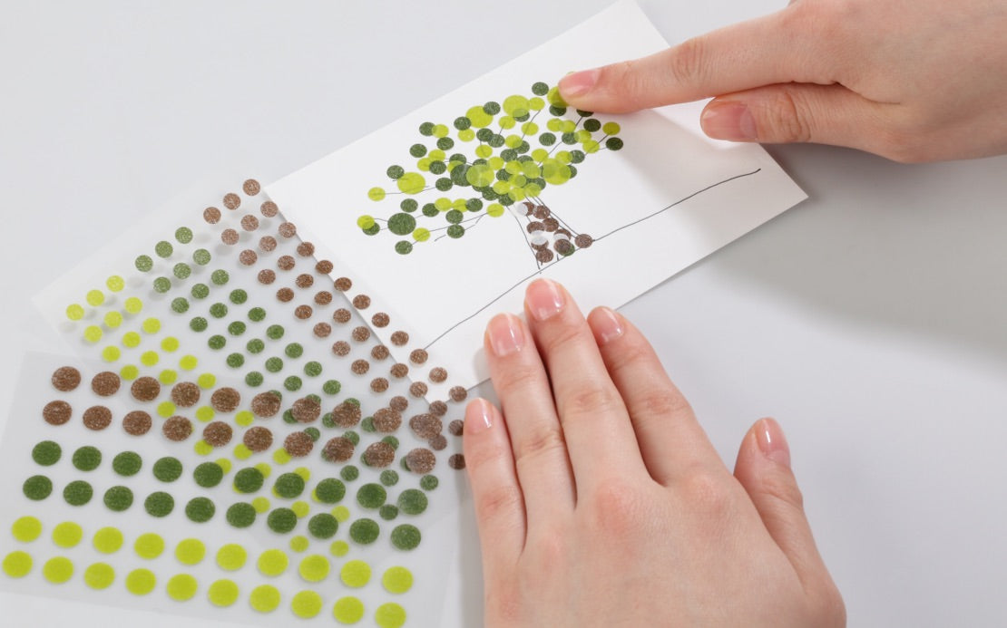 006 Circular Masking Tape Patches - Tree