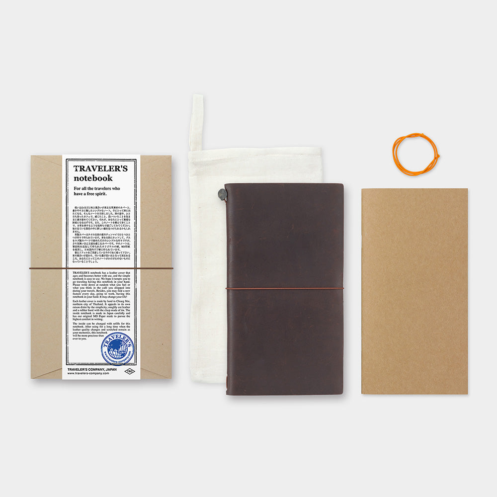 Traveler's Notebook Cover (Olive, Brown, Camel, Blue, Black) - Regular Size