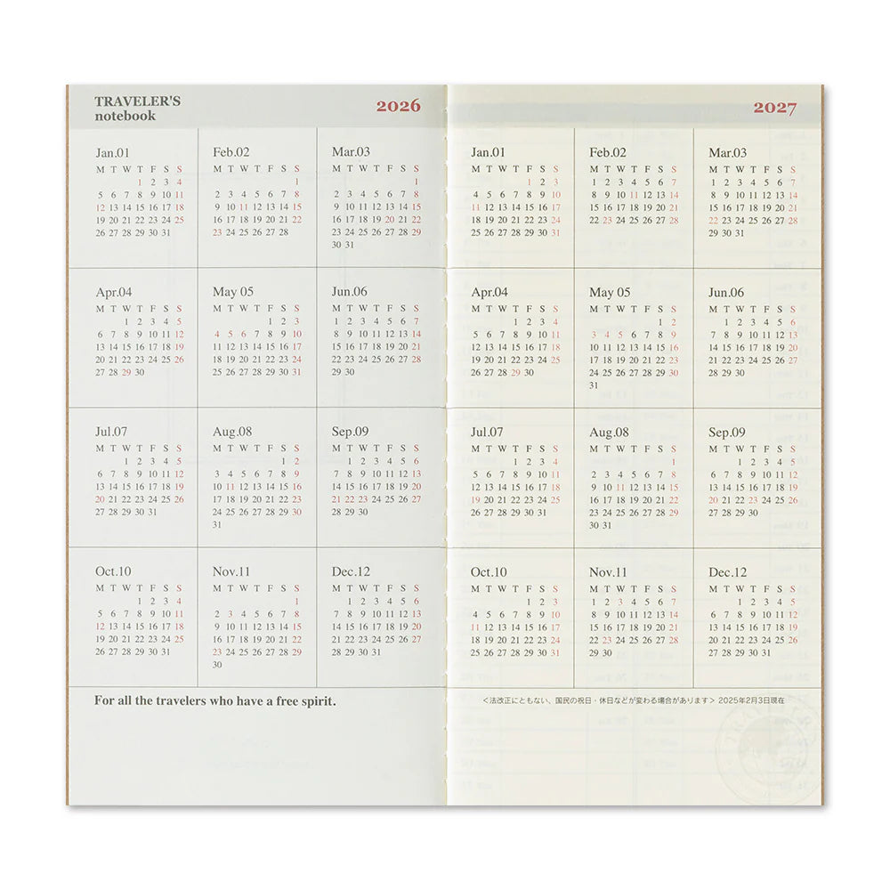 2026 WEEKLY VERTICAL REFILL - REGULAR SIZE