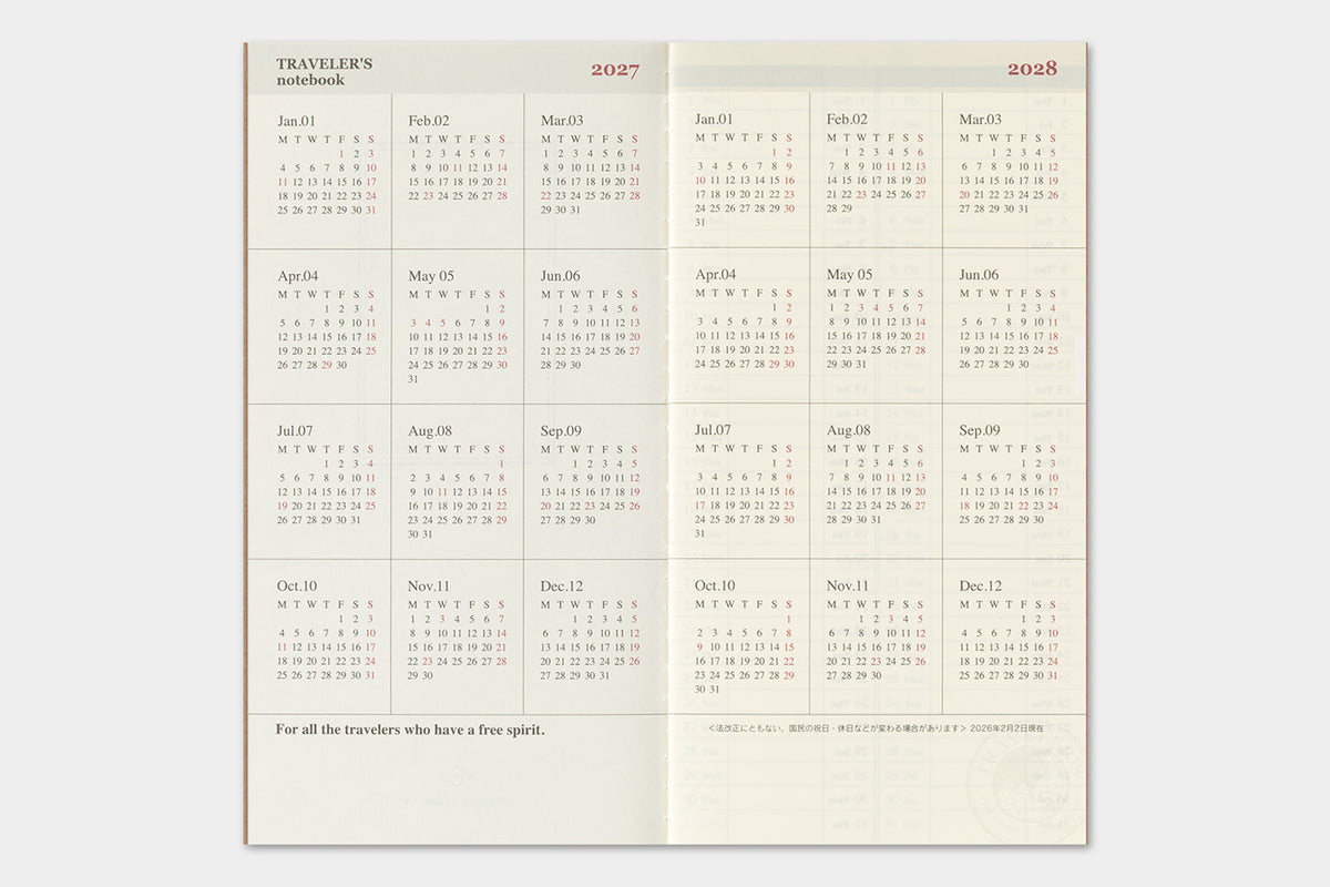 2027 WEEKLY + MEMO REFILL - REGULAR SIZE
