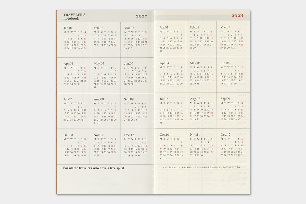 2027 WEEKLY VERTICAL REFILL - REGULAR SIZE