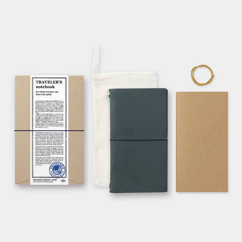 Traveler's Notebook Cover (Olive, Brown, Camel, Blue, Black) - Regular Size