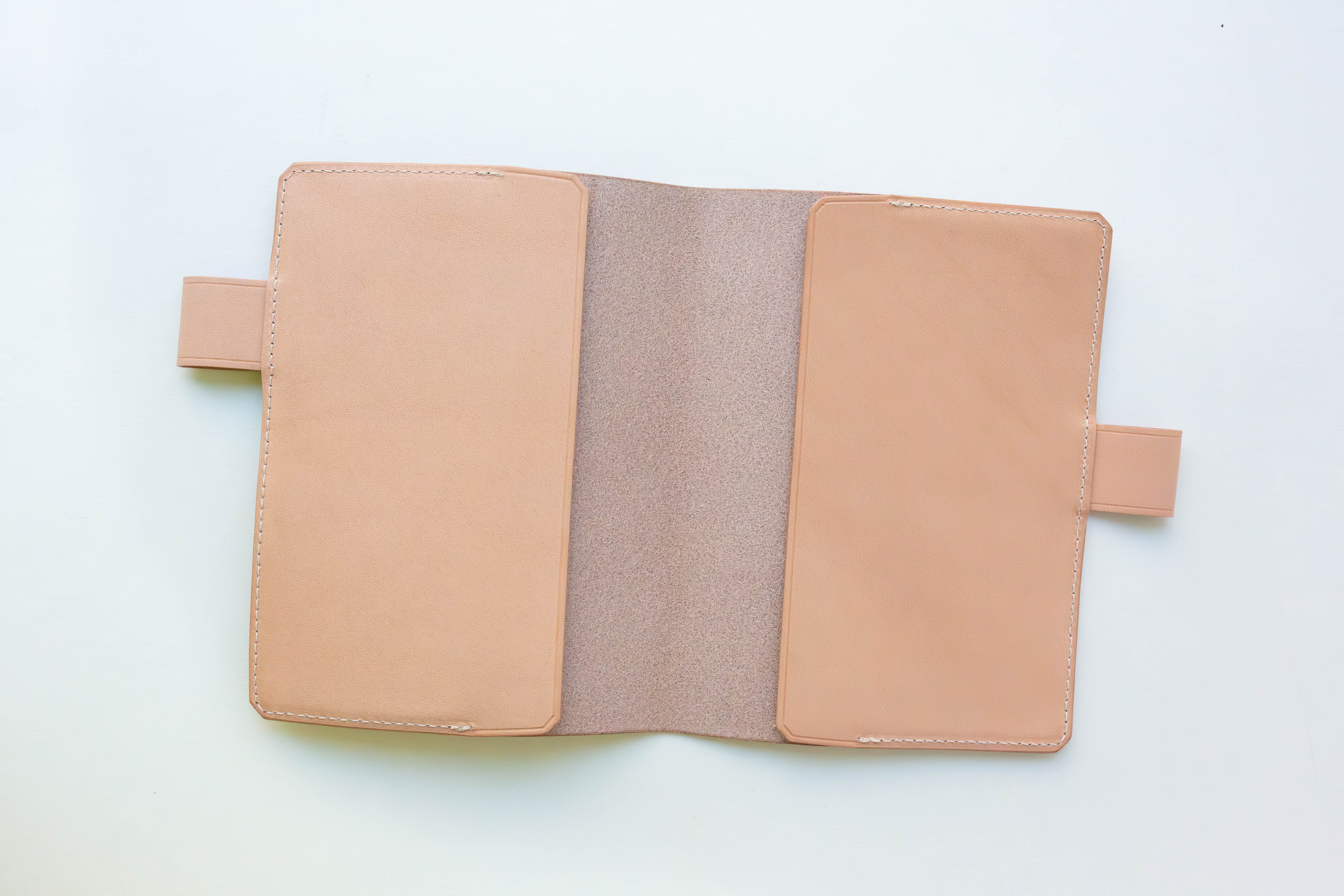 A5 Leather Note Keeper *Stamped Series* - Tan