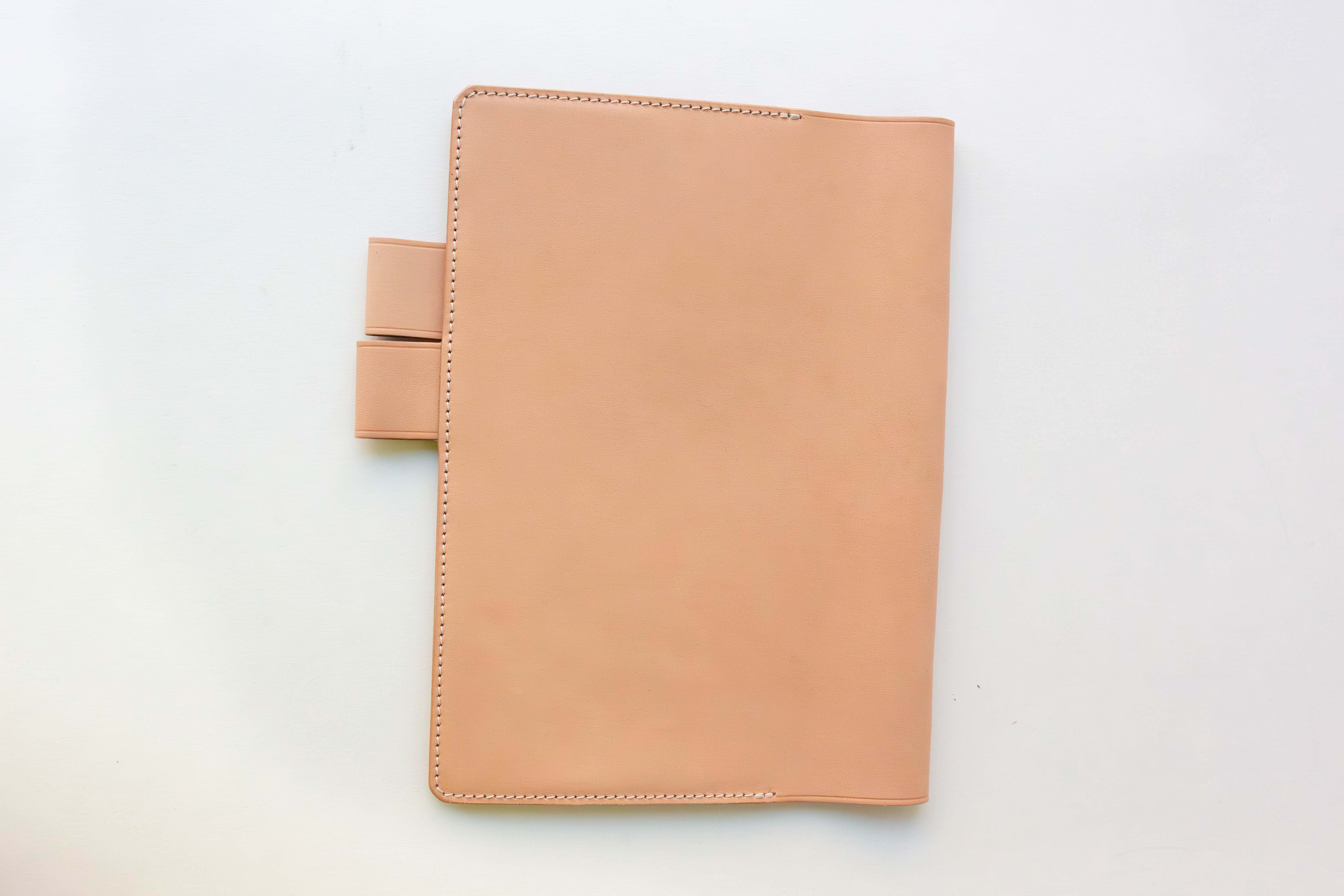 A5 Leather Note Keeper *Stamped Series* - Tan