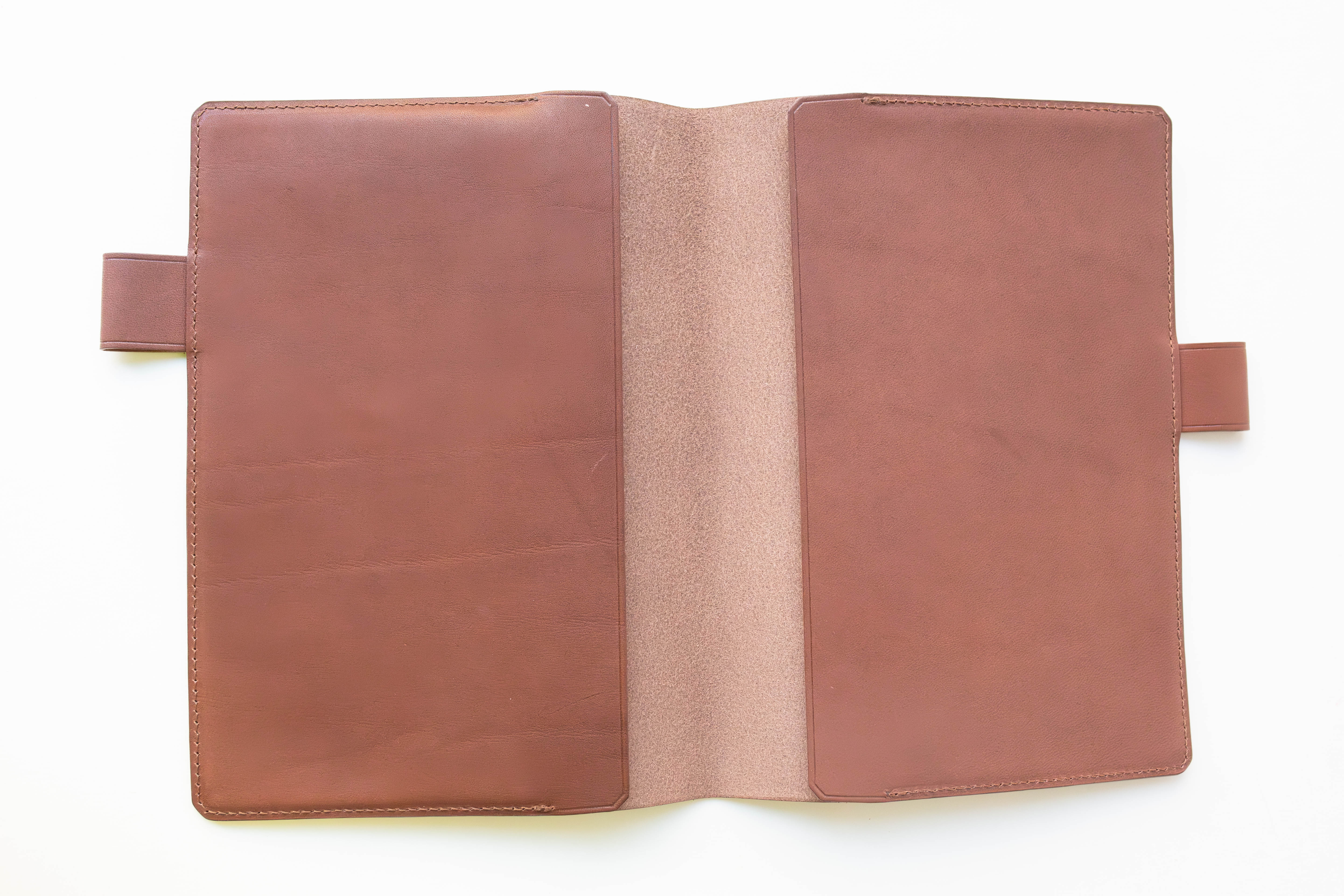 A5 Leather Note Keeper *Stamped Series* - Dark Brown