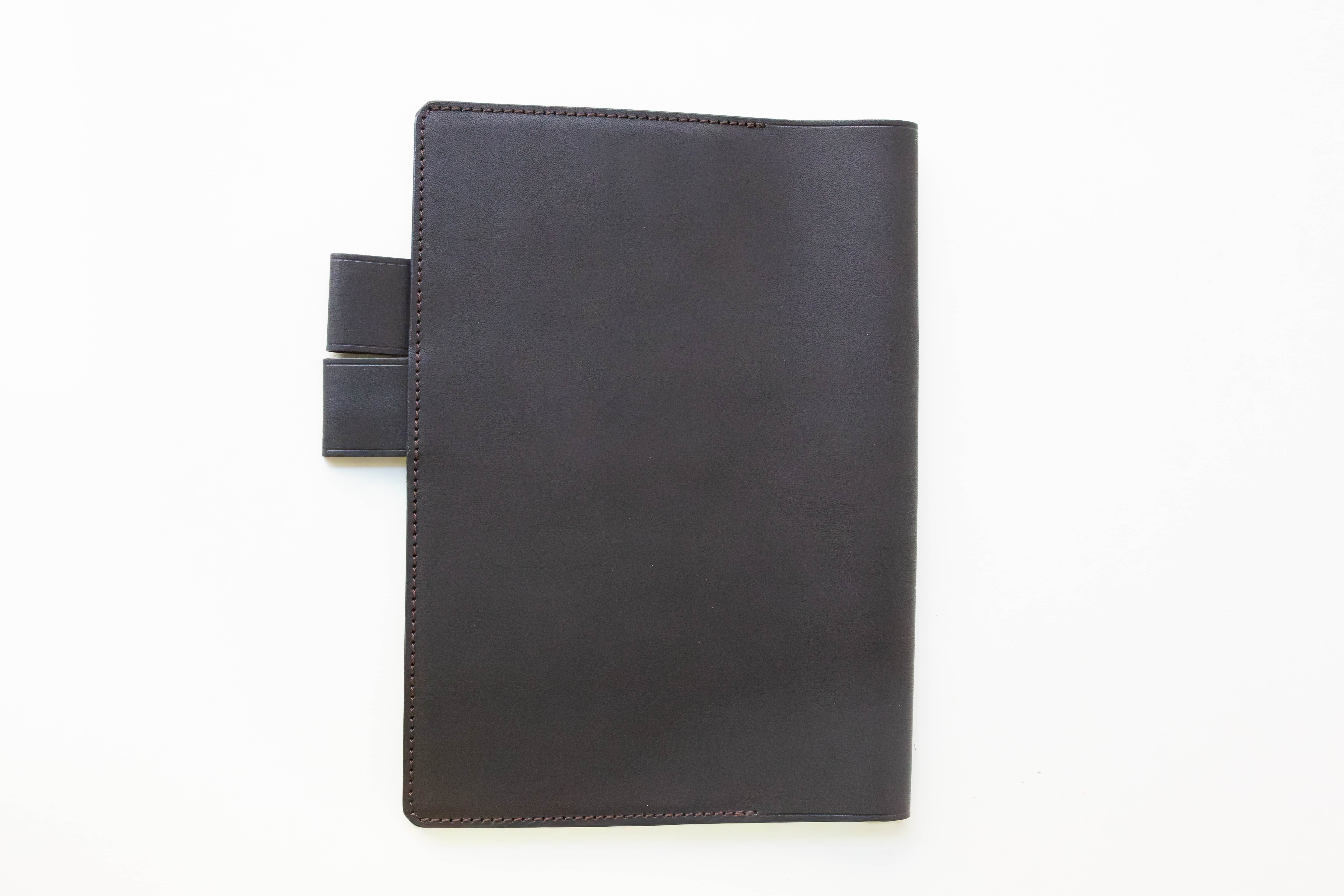 A5 Leather Note Keeper *Stamped Series* - Black
