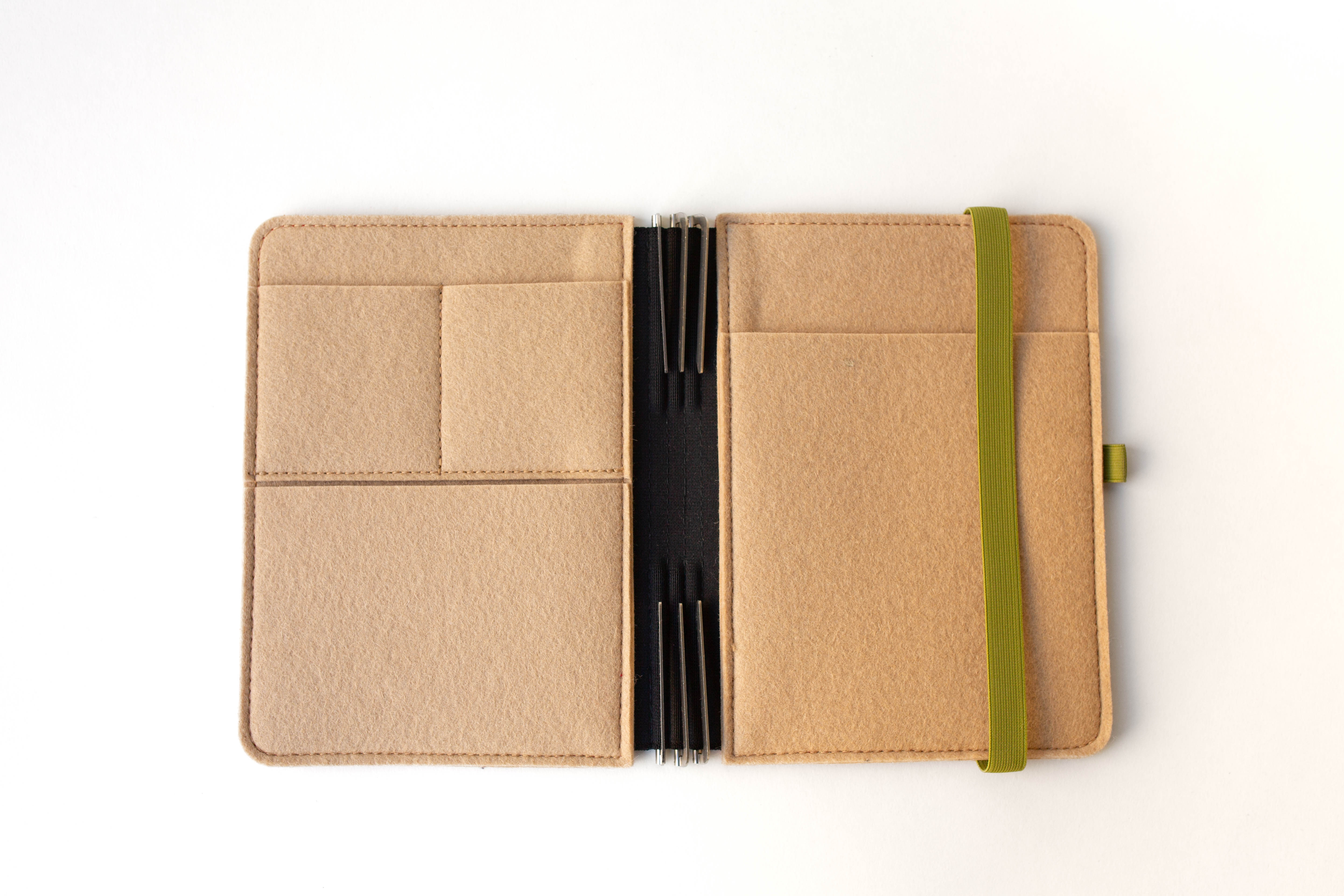Taschenbegleiter LTD 032 - A5 Medium (Coral Red/Felt Sand/Olive)
