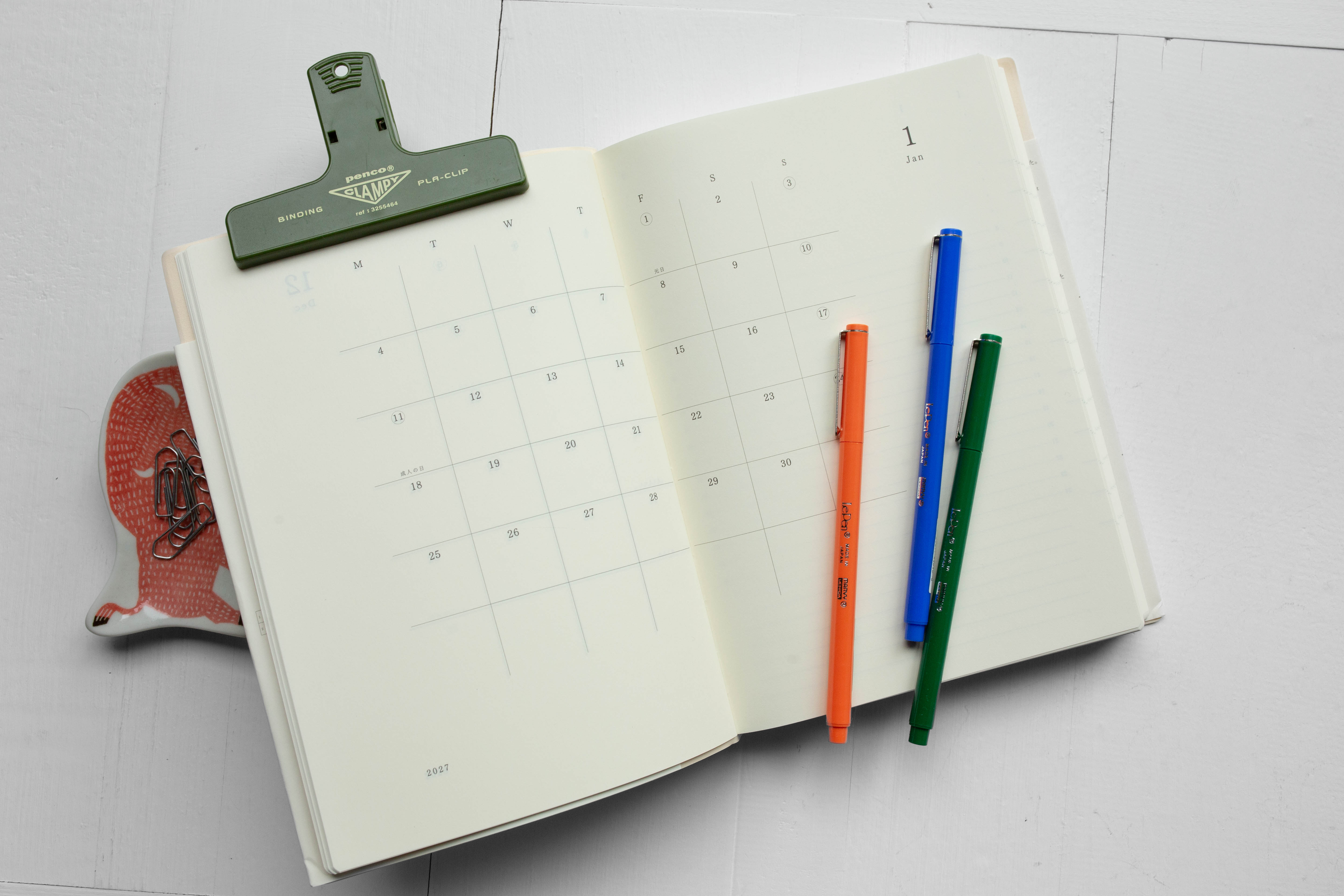 2026 MD Notebook Diary 1 Day 1 Page - A5
