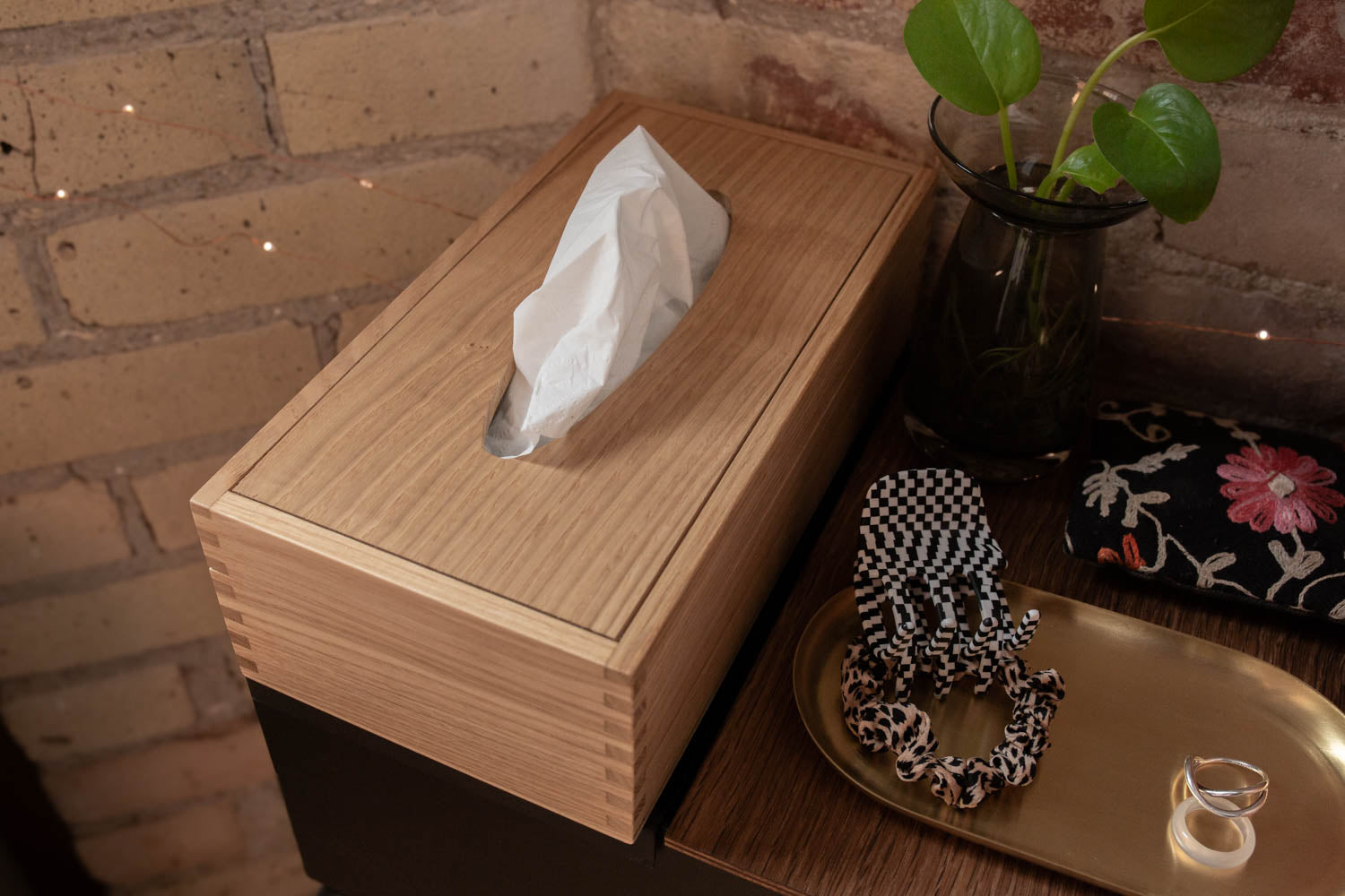Chestnut Tissue Box