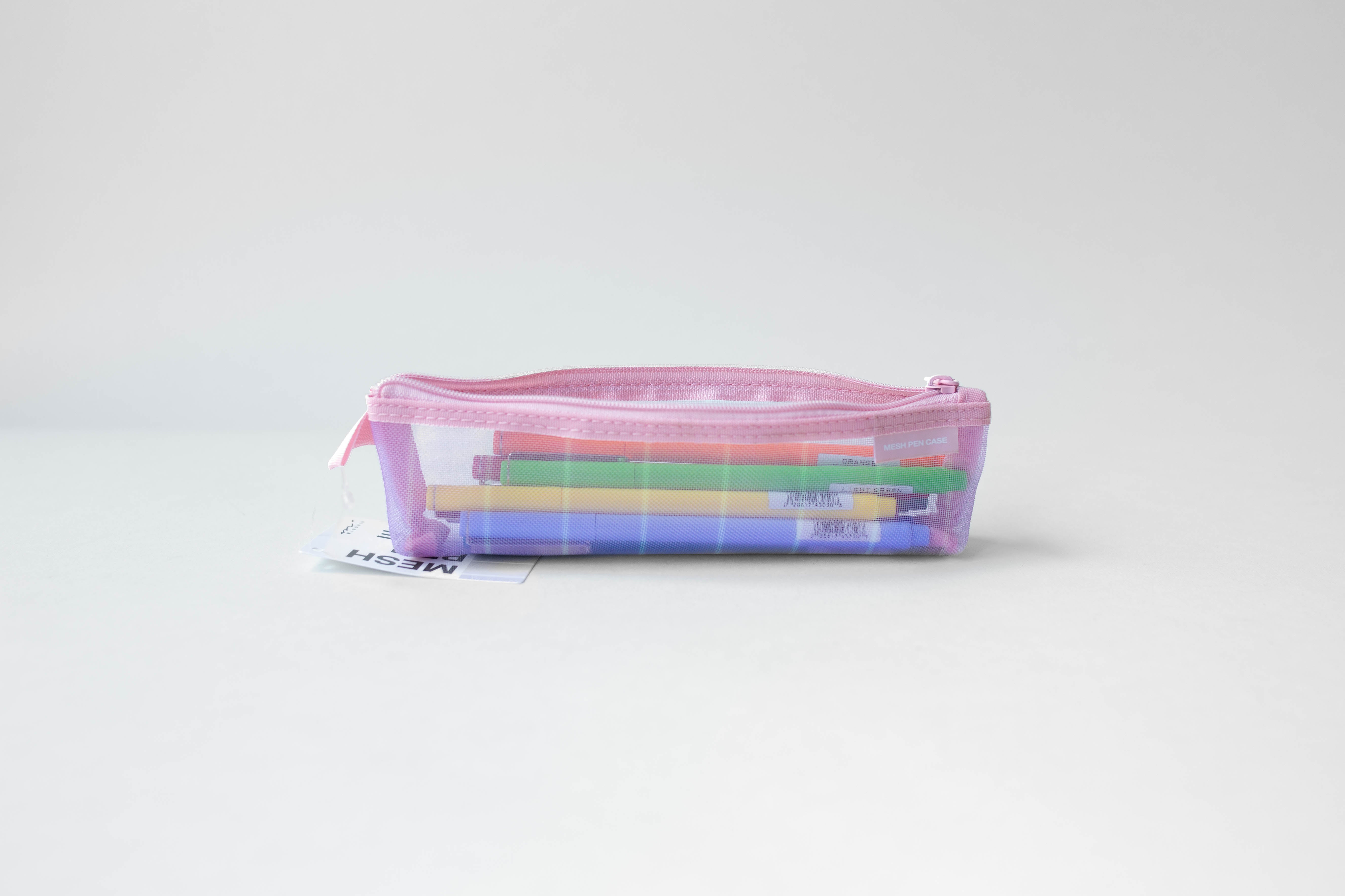 Purple Stripe Mesh Pouches