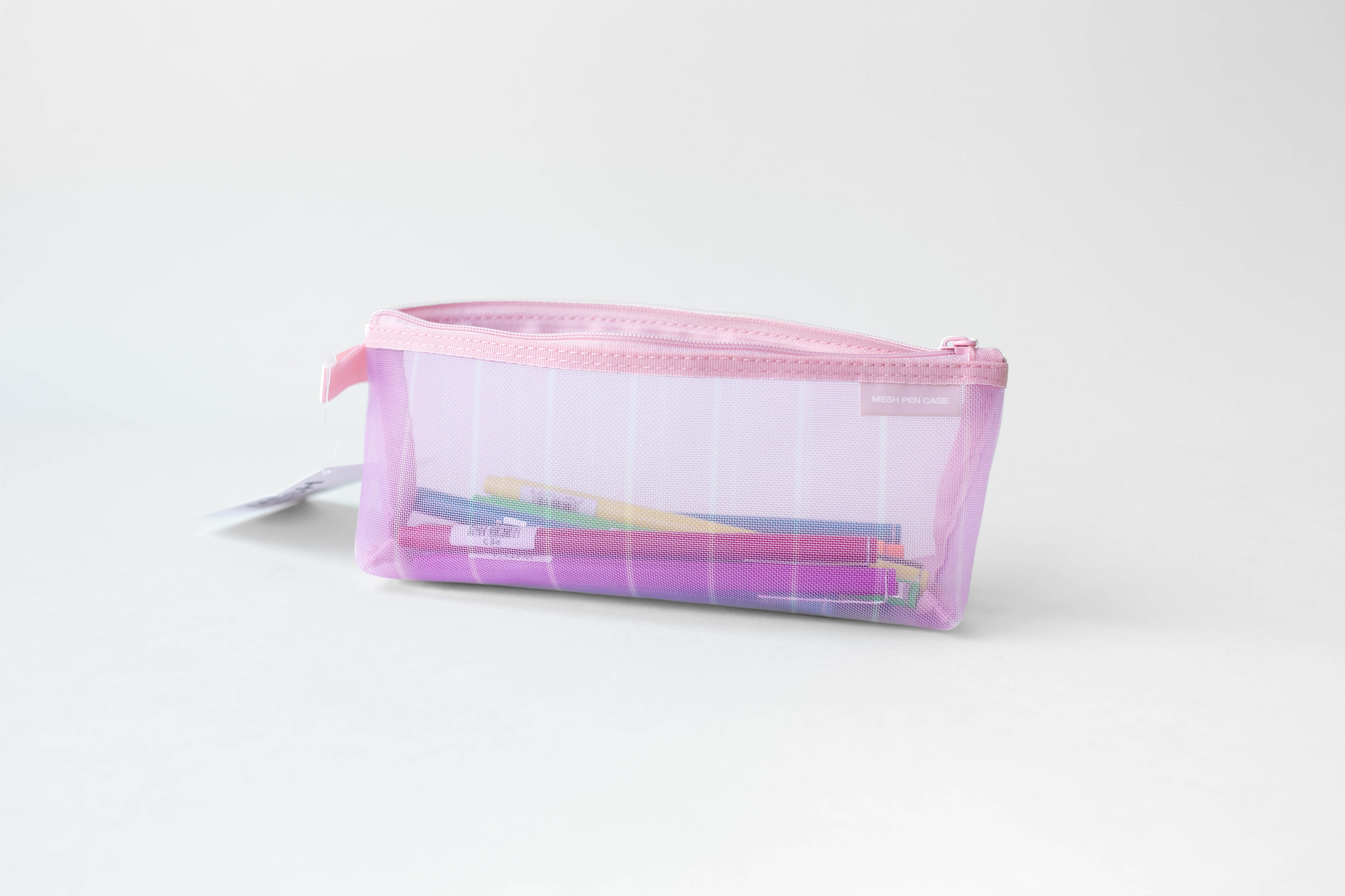 Purple Stripe Mesh Pouches