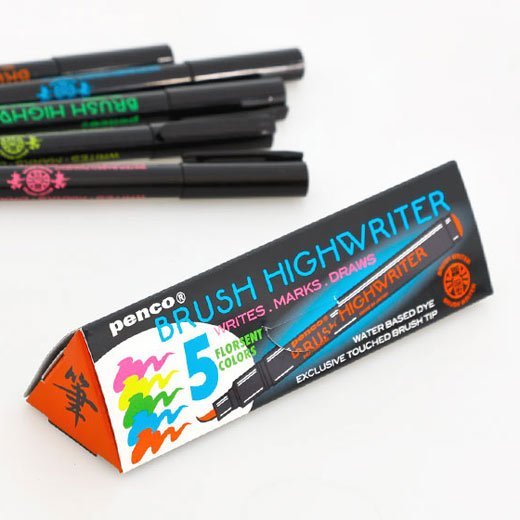'Brush Writer' Highlighter Set
