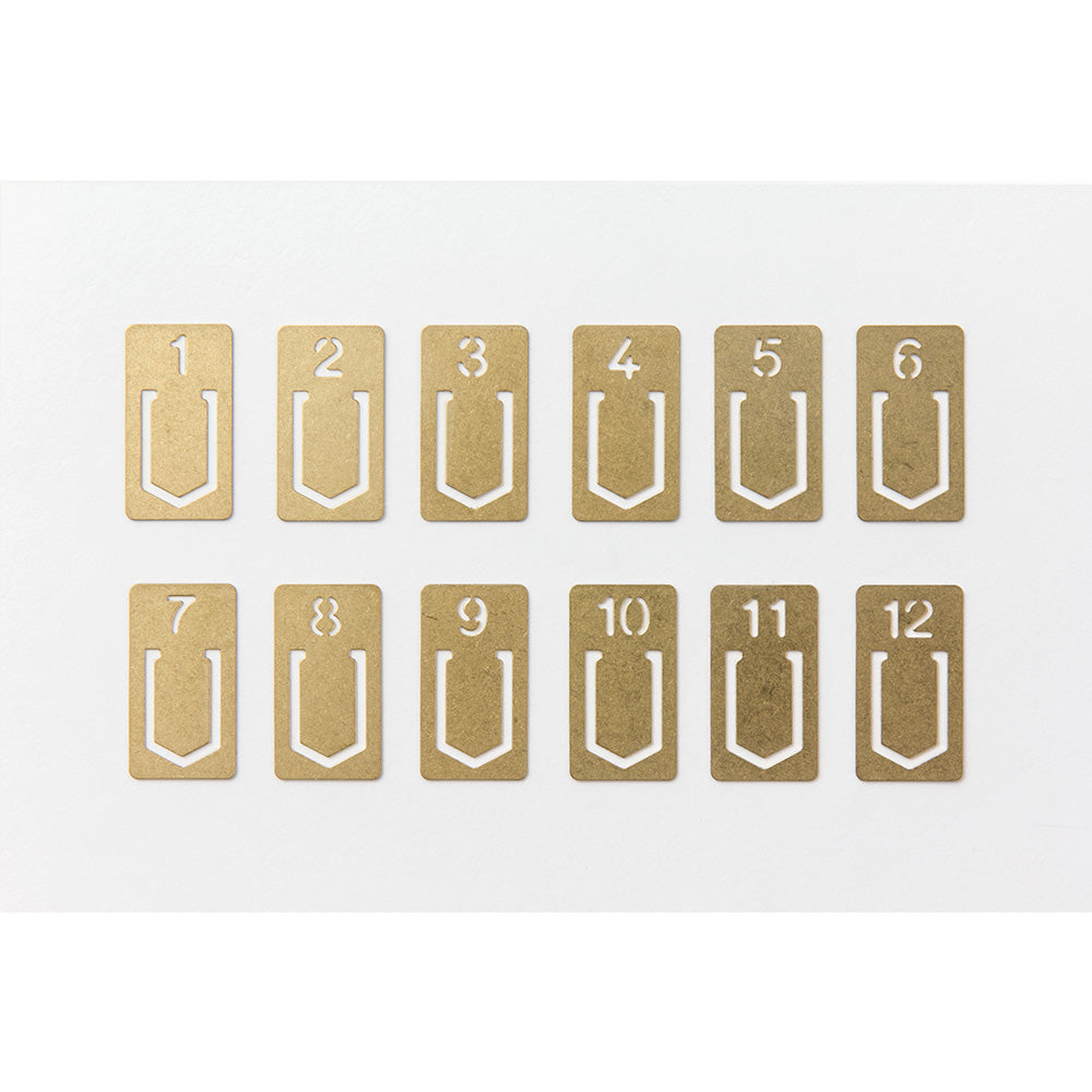Number Clip - Brass