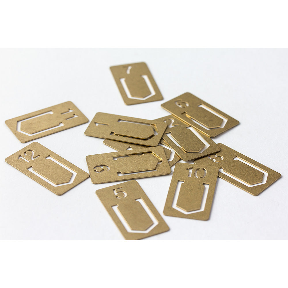 Number Clip - Brass