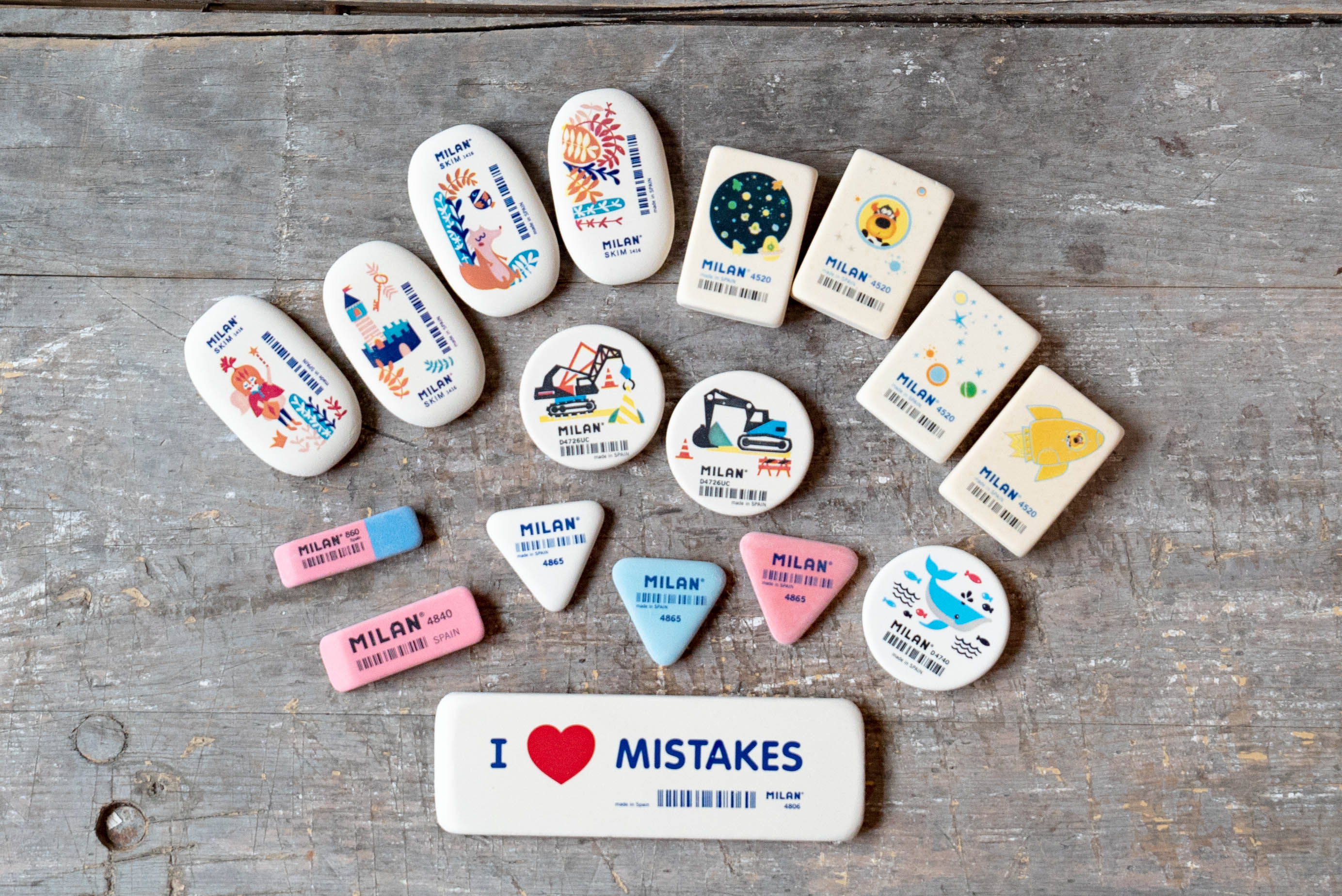 MILAN Flexible 4520 Erasers (Space Series)