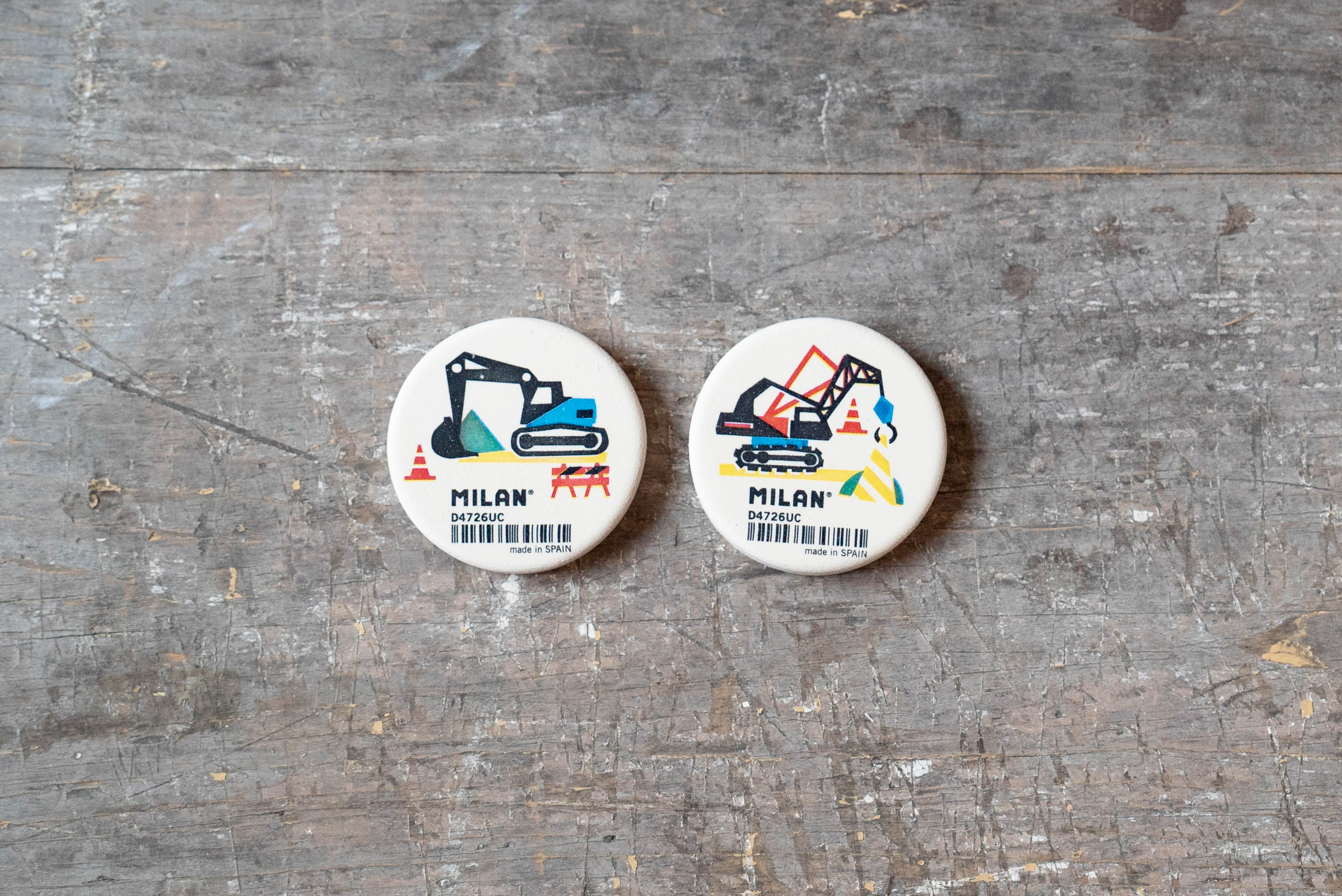MILAN Flexible D4726UC Erasers (Construction Series)