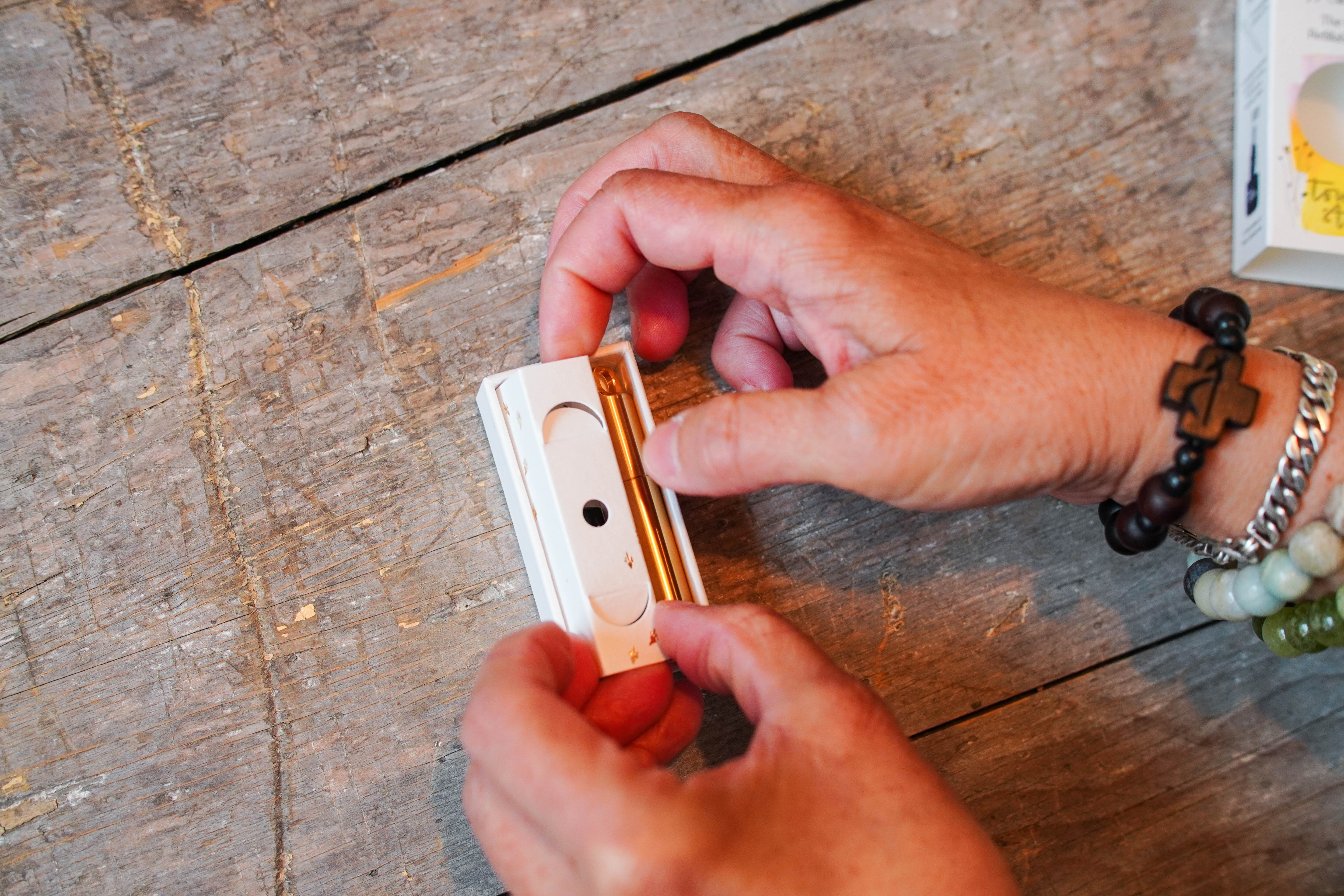 The Field Mouse (Brass) - refillable travel pen