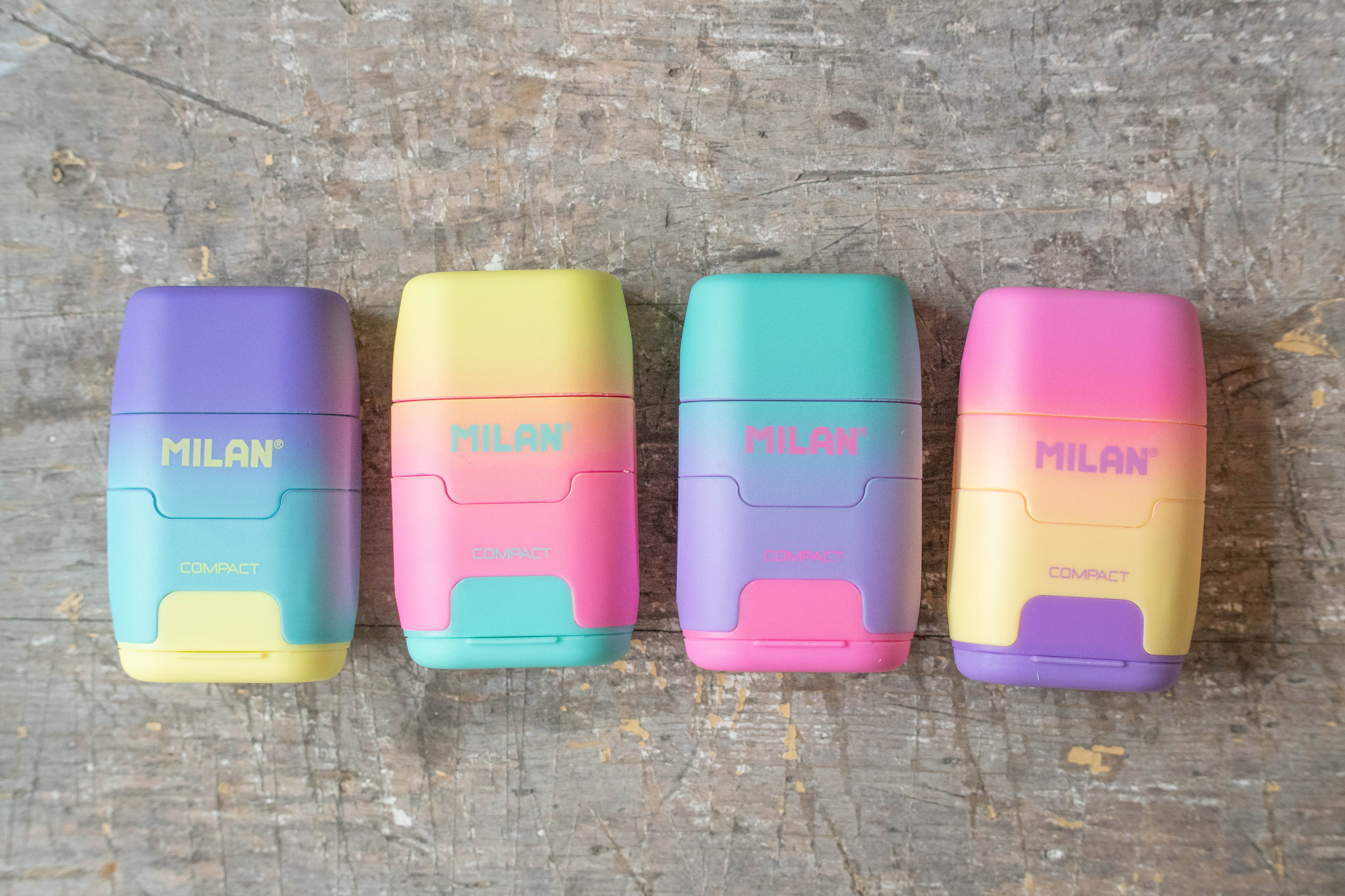 MILAN Eraser & Double Sharpener – Sunset Series