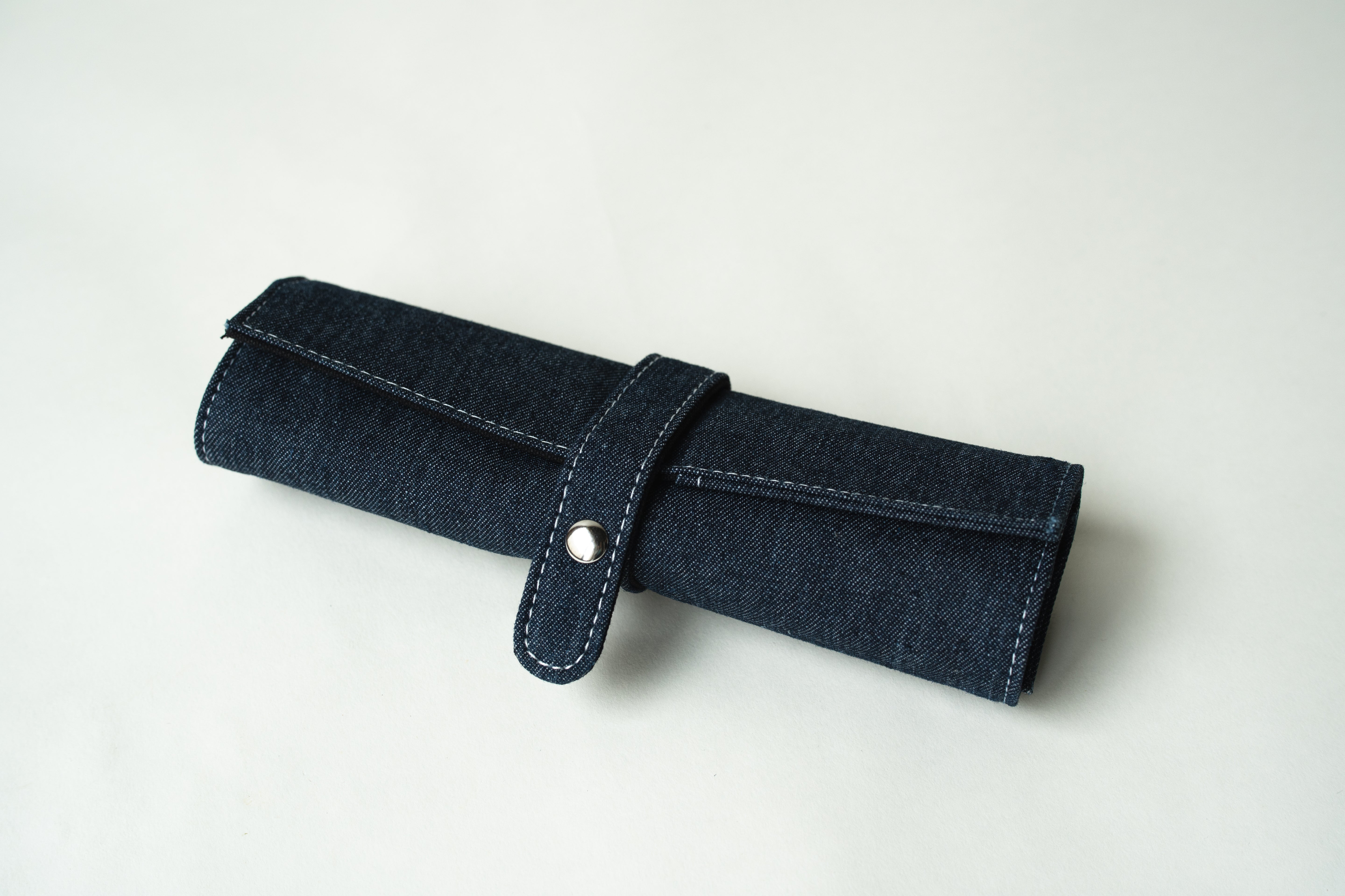 Delfonics Roll Pen Case - Denim Dark Blue