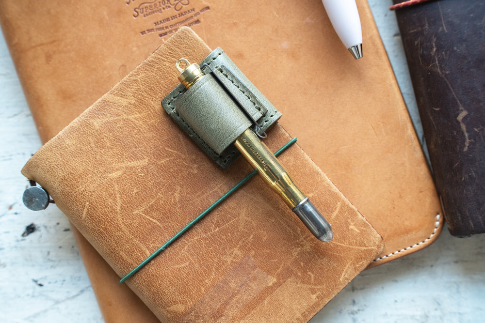 Magnetic Pen Clip / Pull-up leather