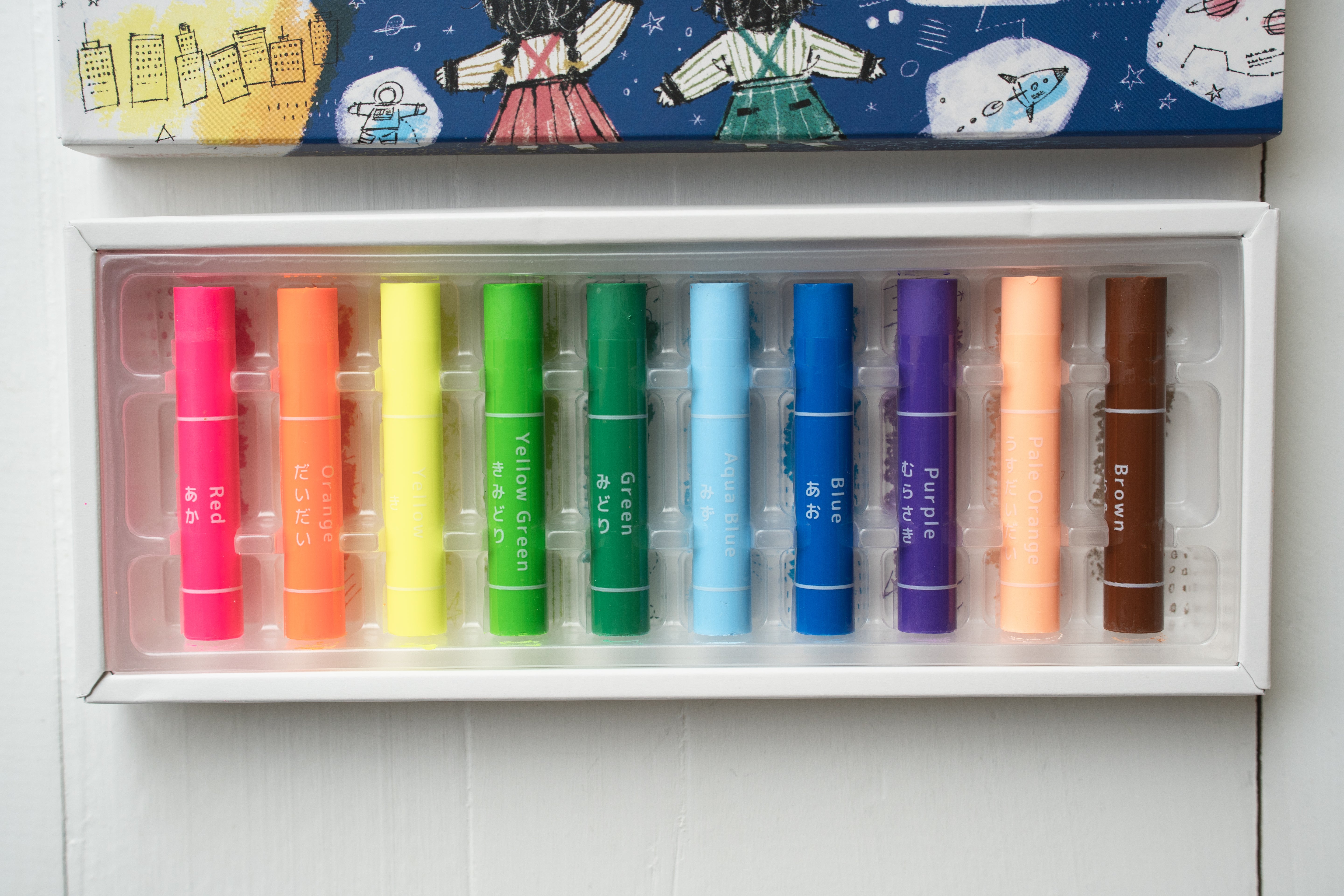 Kokuyo Neon Crayons (10 Colors)