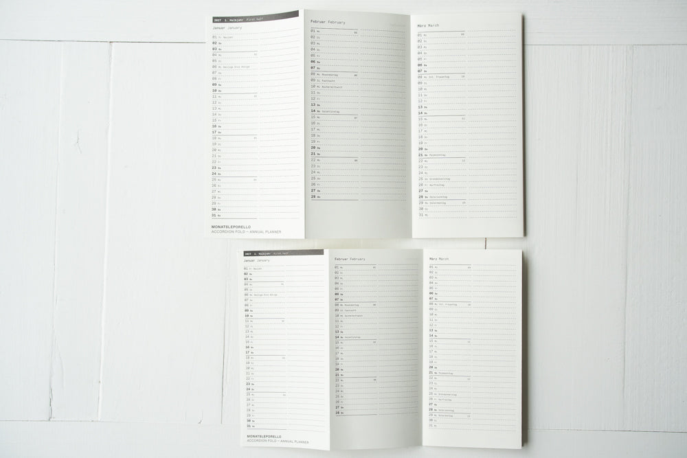 2027 Accordion Calendar