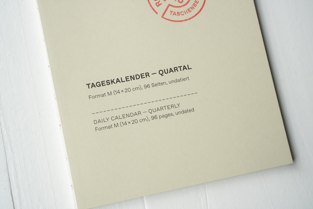 Daily Calendar – Quarterly
