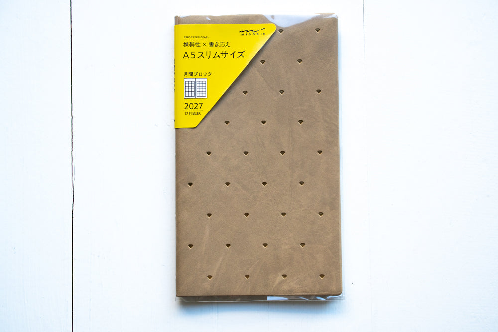 2027 Professional Diary PRD Slim - Monthly Block