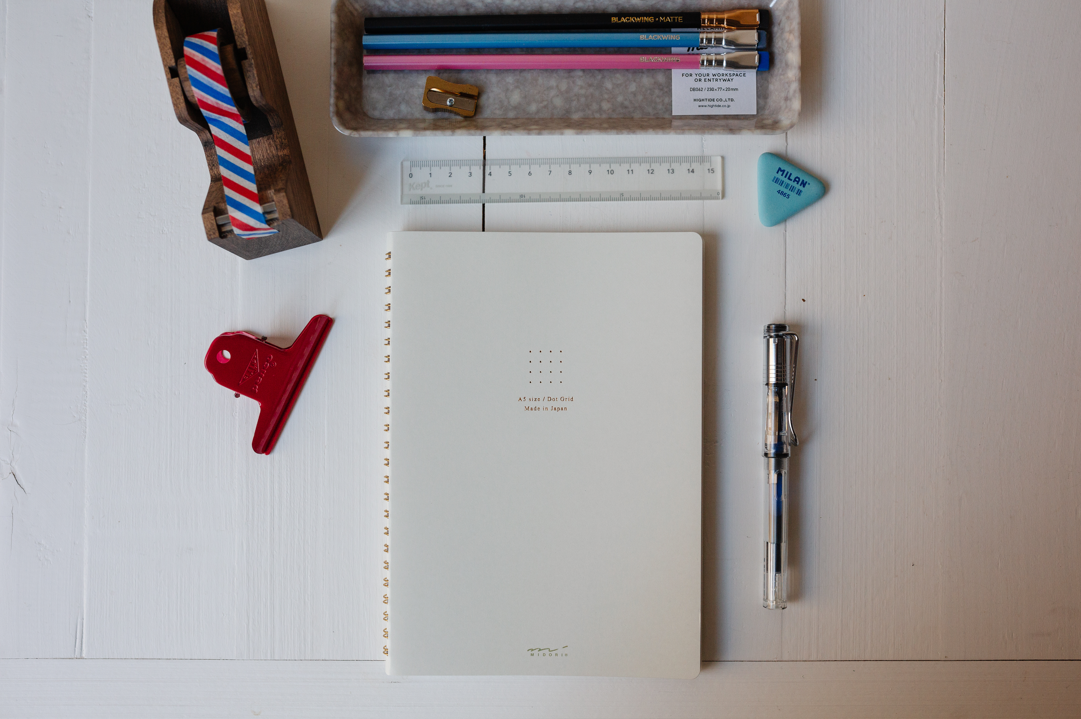 Midori Color Dot Grid A5 - Ring Notebook