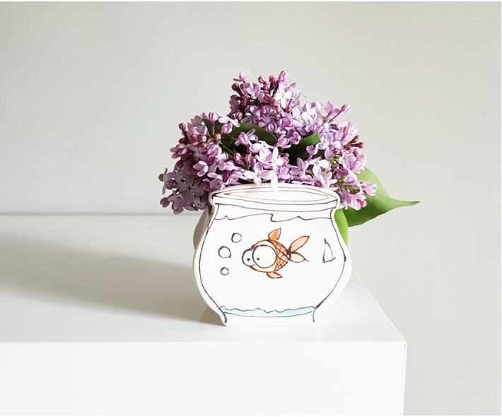Ceramic Small Planter - Goldfish bowl