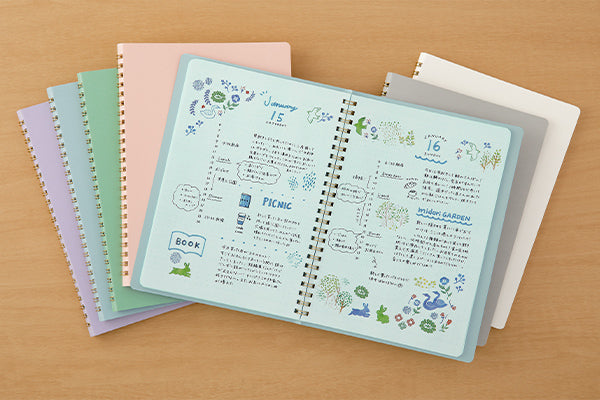 Midori Color Dot Grid A5 - Ring Notebook