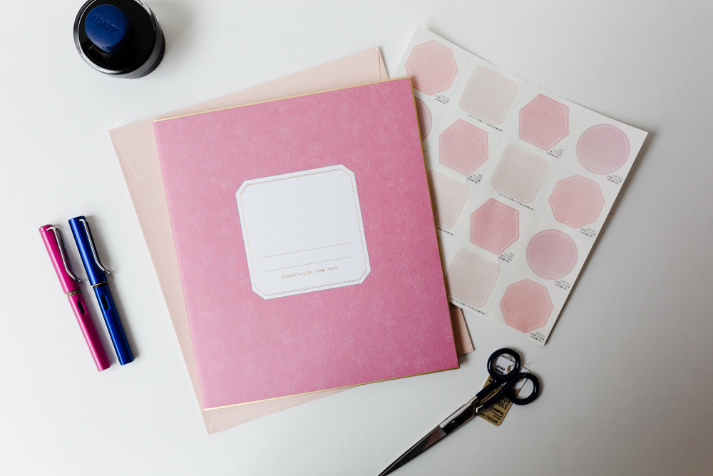 Folded Message Cardboard with Sticker & Envelope