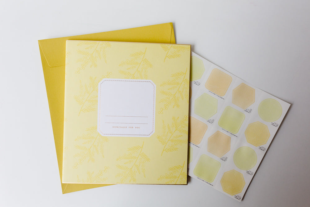 Folded Message Cardboard with Sticker & Envelope