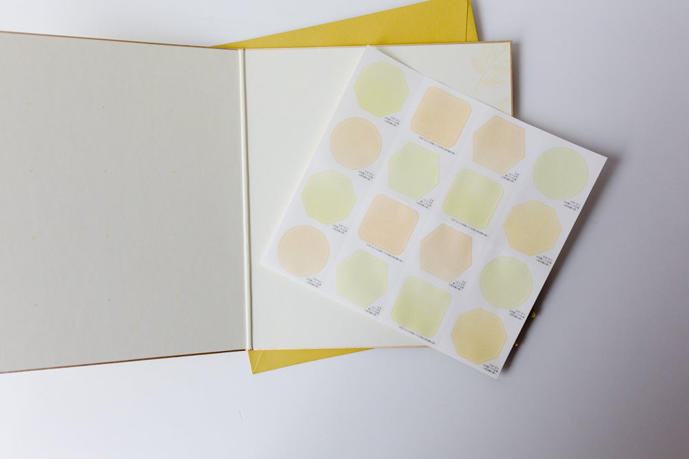 Folded Message Cardboard with Sticker & Envelope