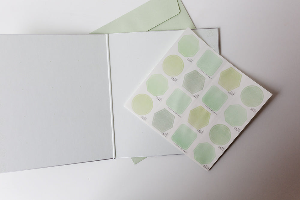 Folded Message Cardboard with Sticker & Envelope