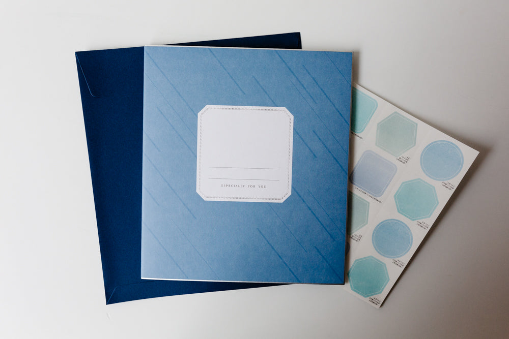 Folded Message Cardboard with Sticker & Envelope