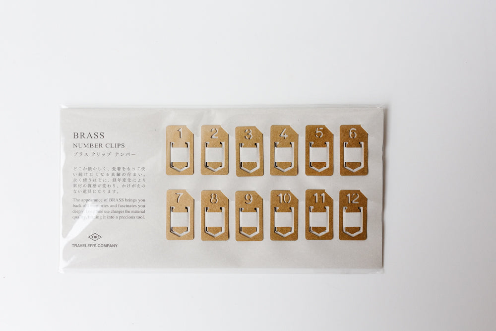 Number Clip - Brass
