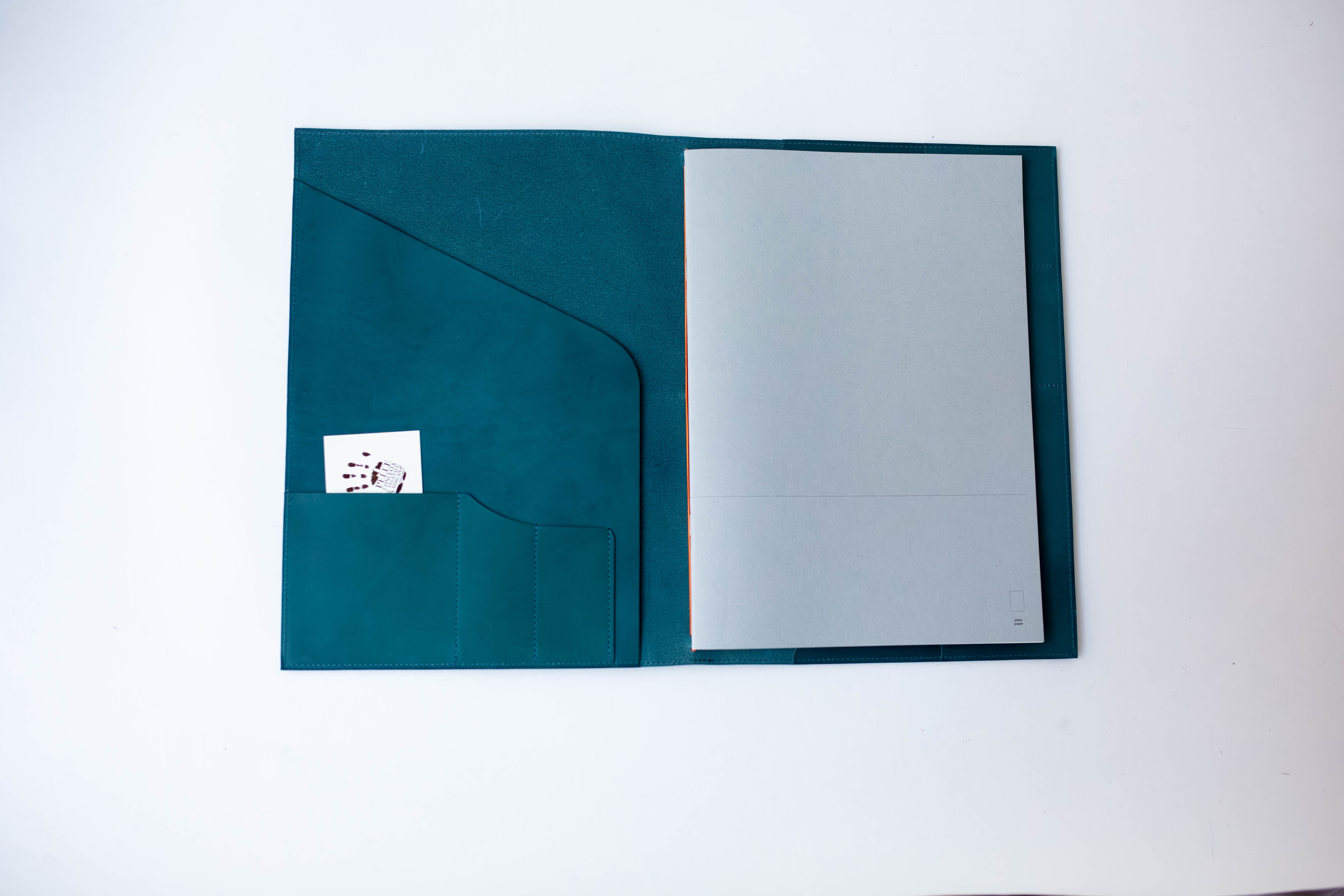 Le Portfolio | Leather Portfolio (Petrol Blue) - A4