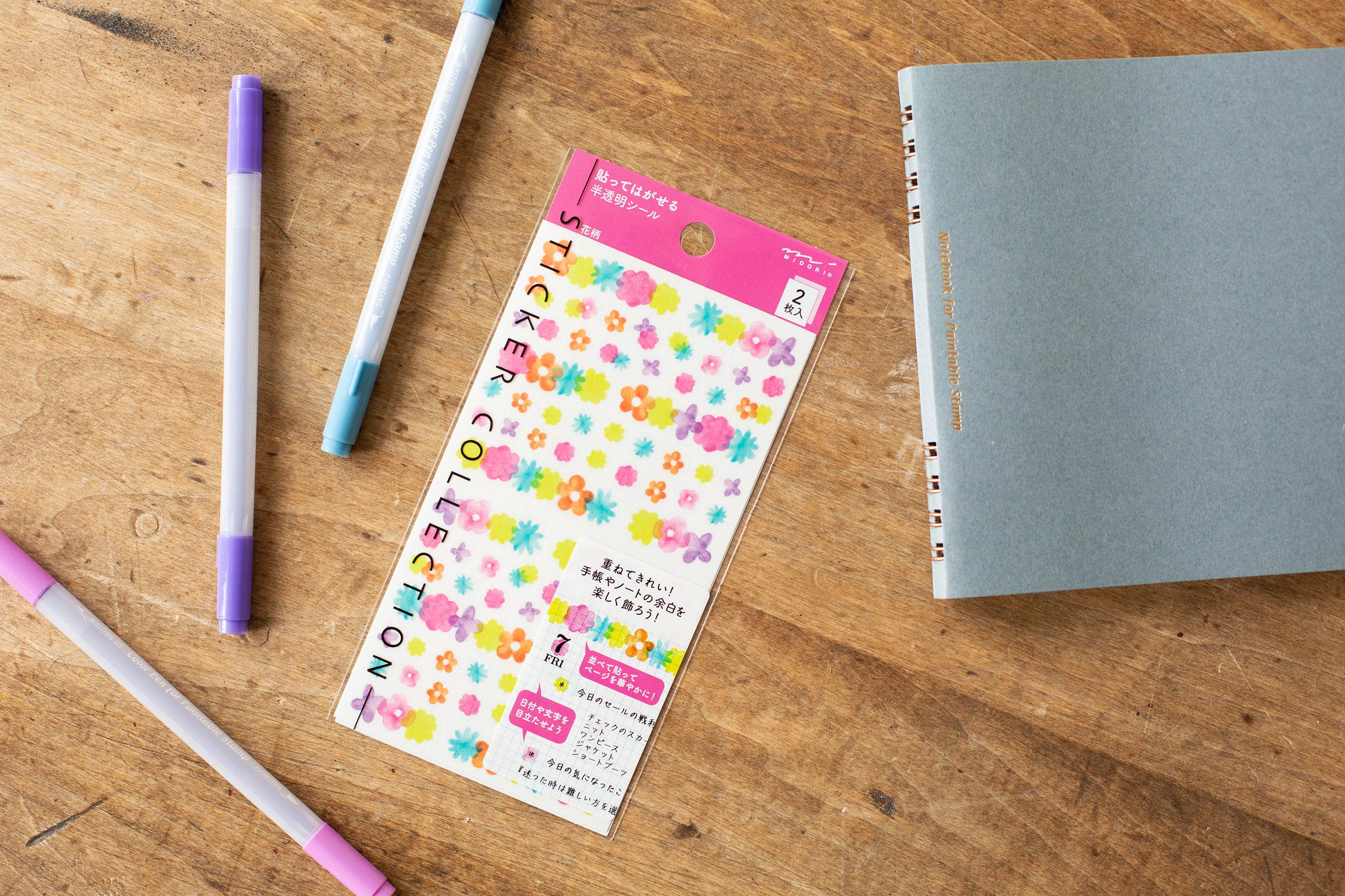 Transparent Schedule Stickers Flowers