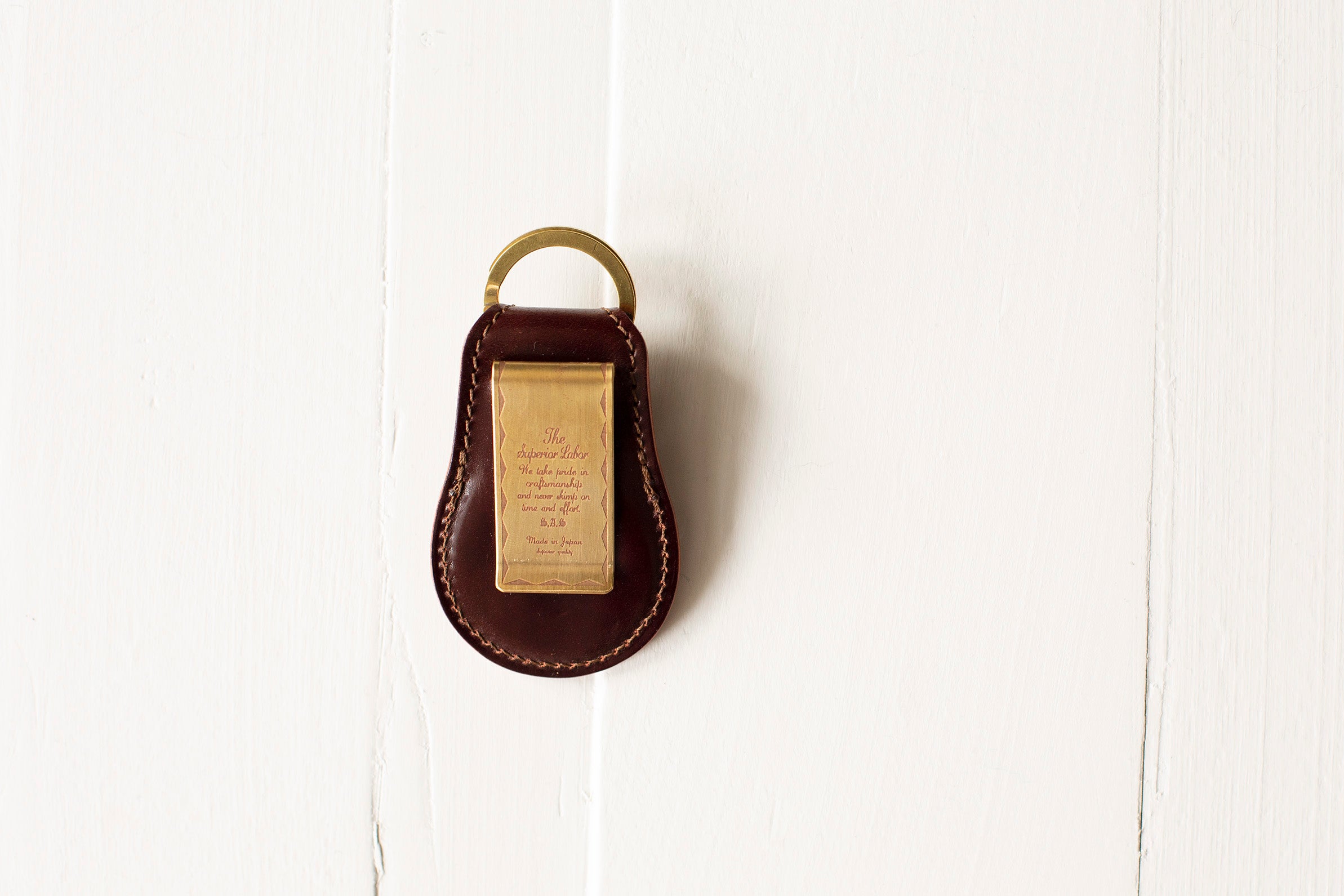 Cordovan AirTag Holder - Burgundy