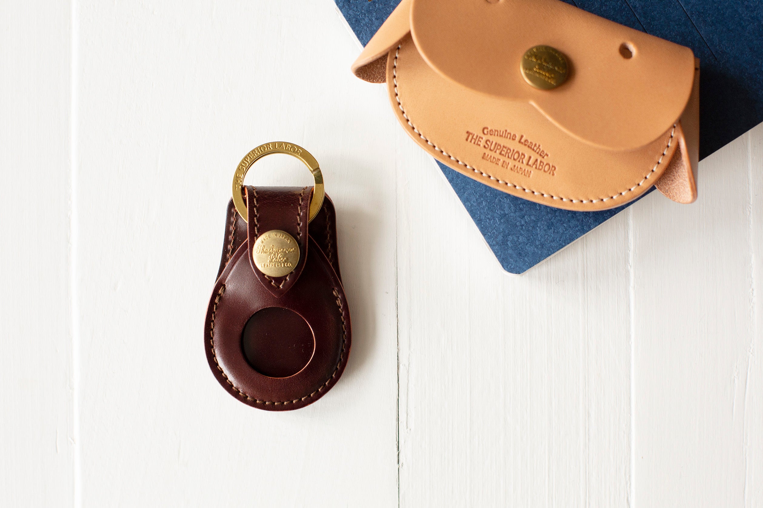 Cordovan AirTag Holder - Burgundy