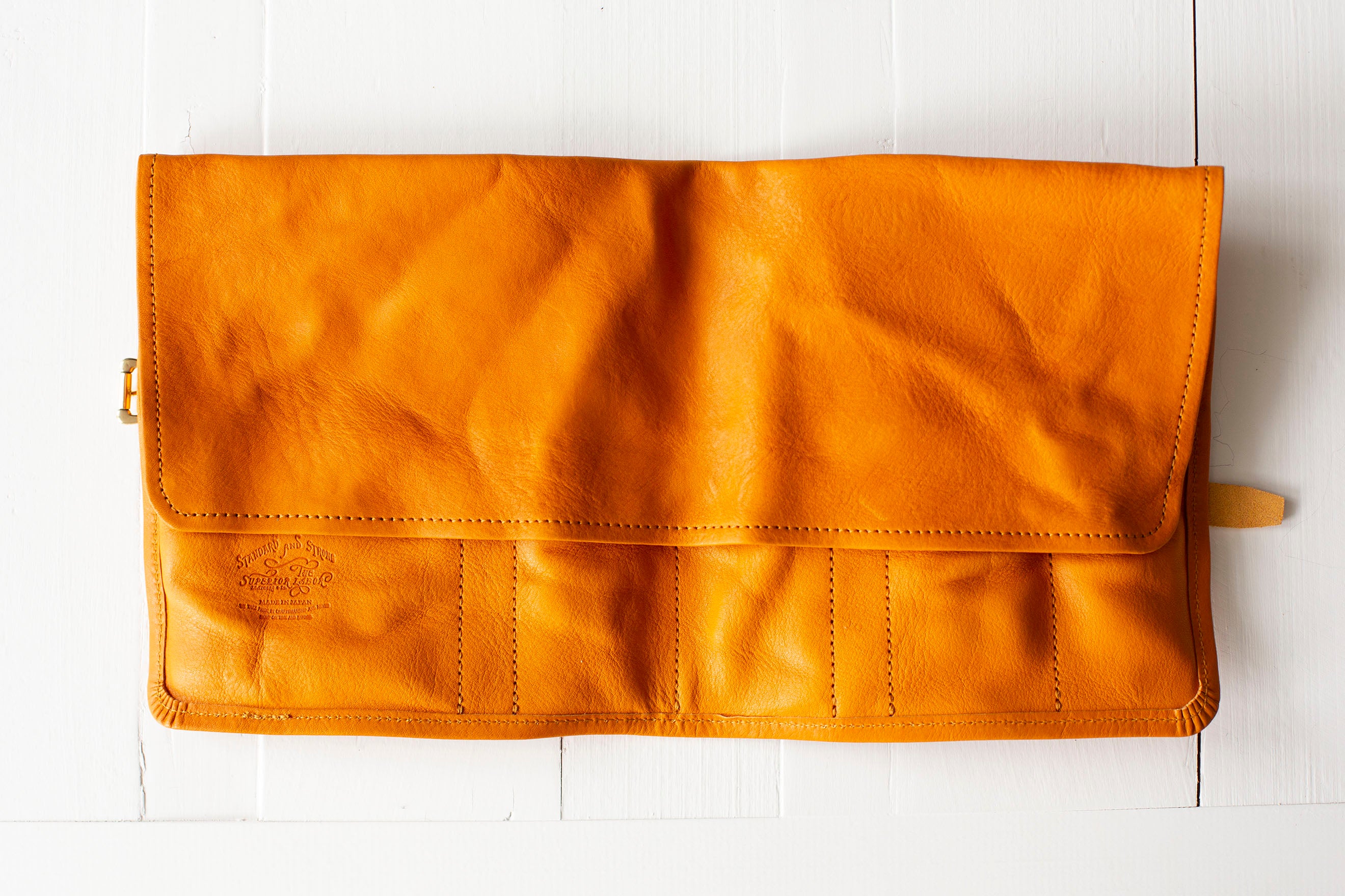 Pen Roll Case Long - Yellow