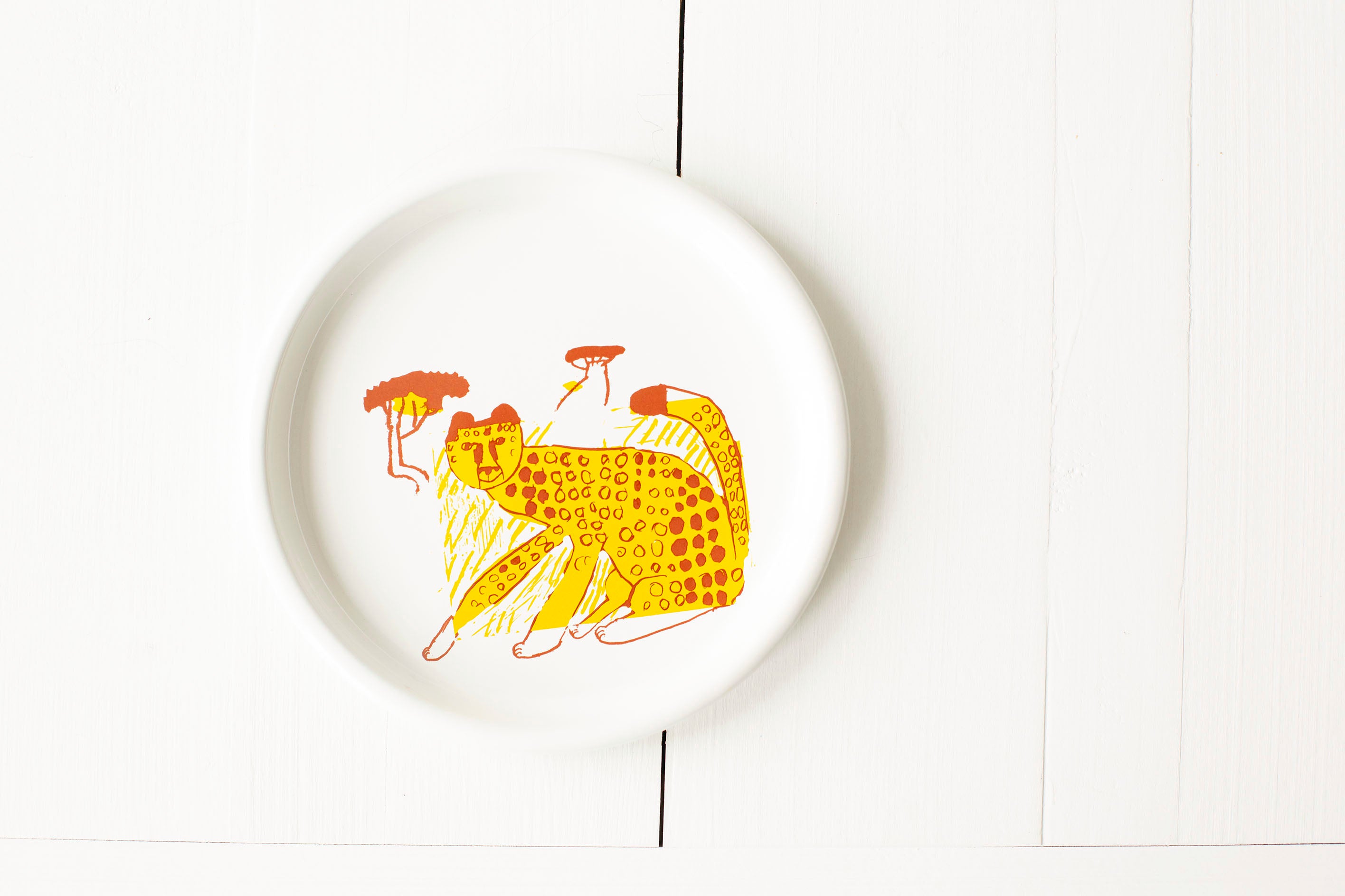 Toranekobonbon Enameled Bread Dish - Leopard