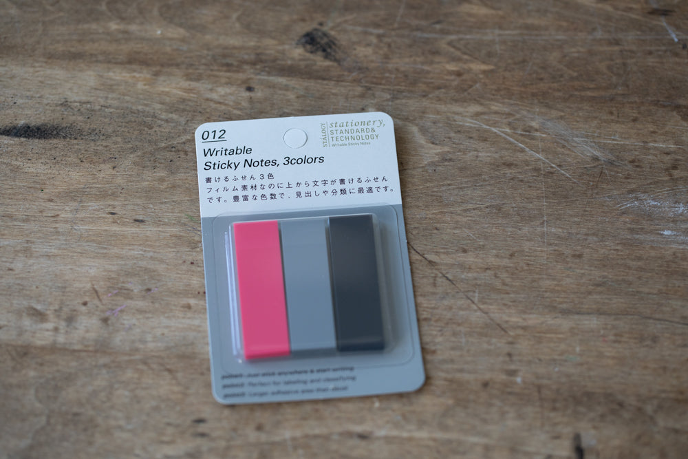 012 Writable Sticky Notes (3 colour set)