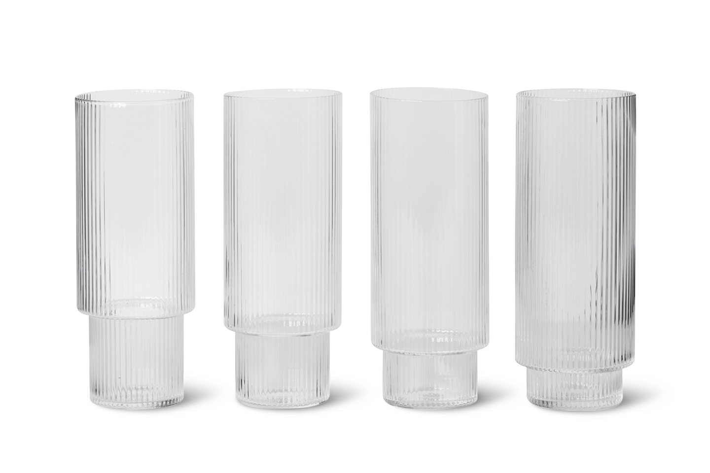 Ripple Long Glasses - Set of 4