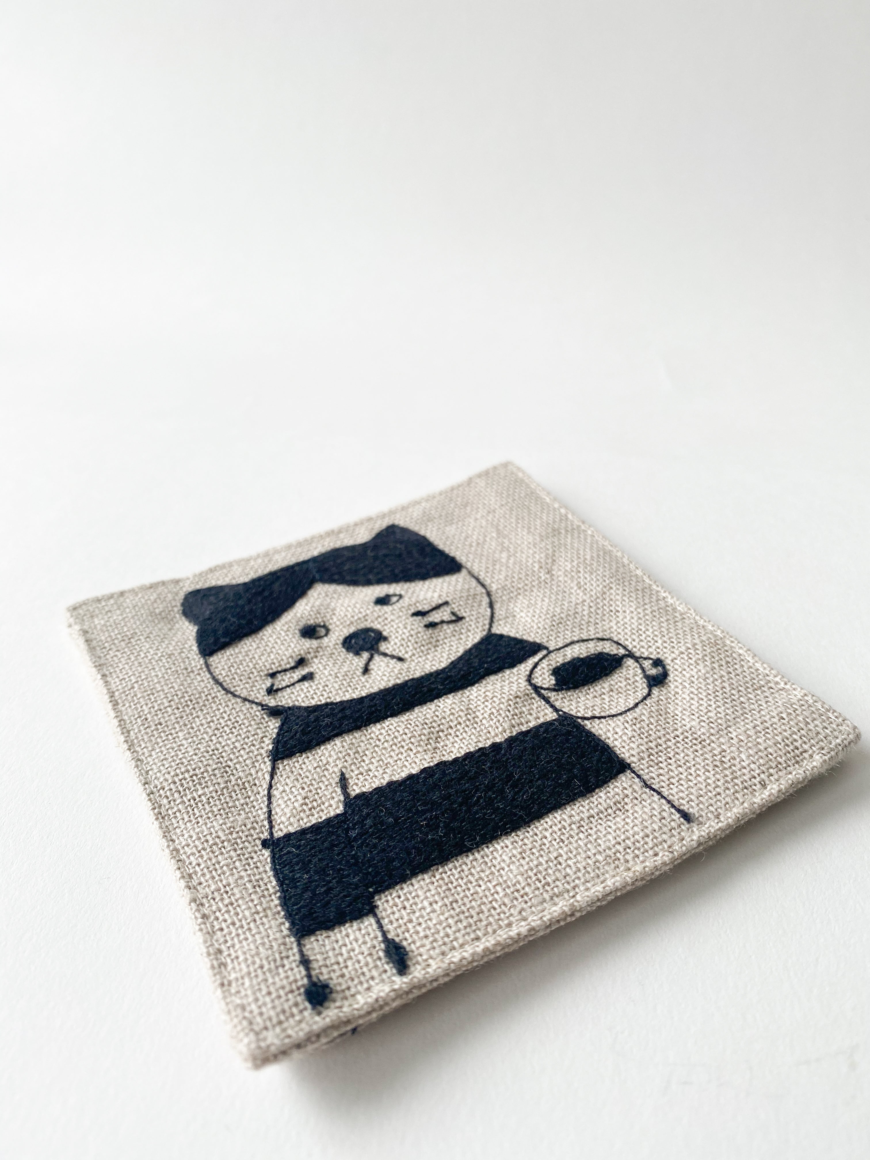 Sennokoto Embroidery Linen Coaster