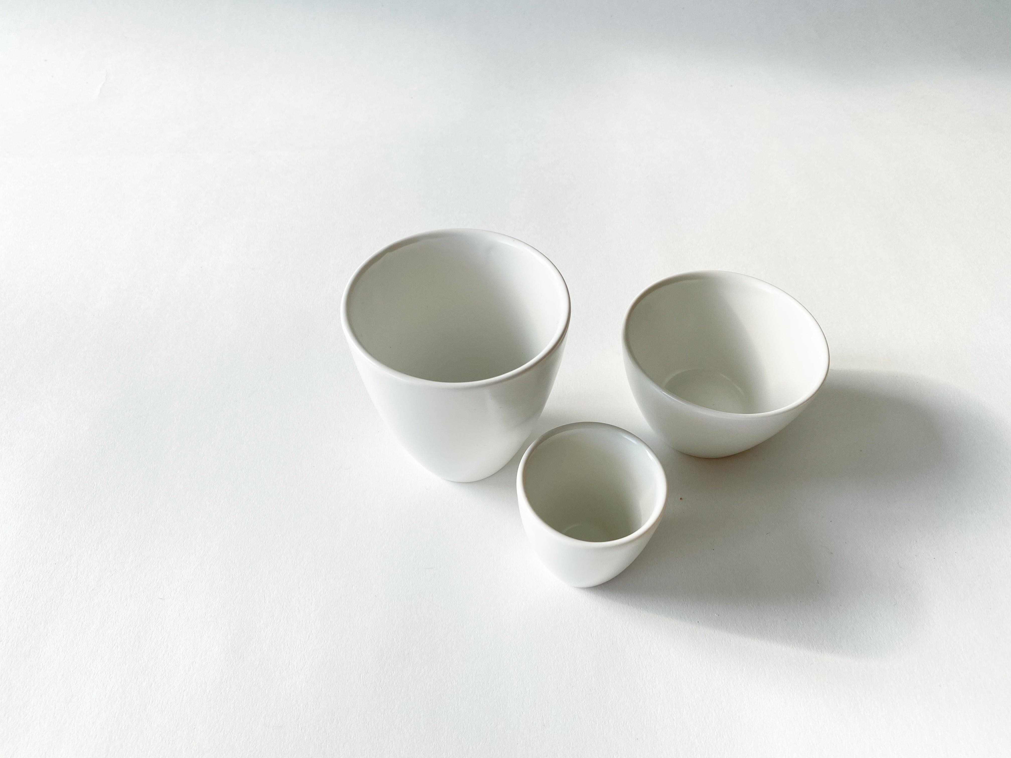 White Porcelain Long Cup Medium