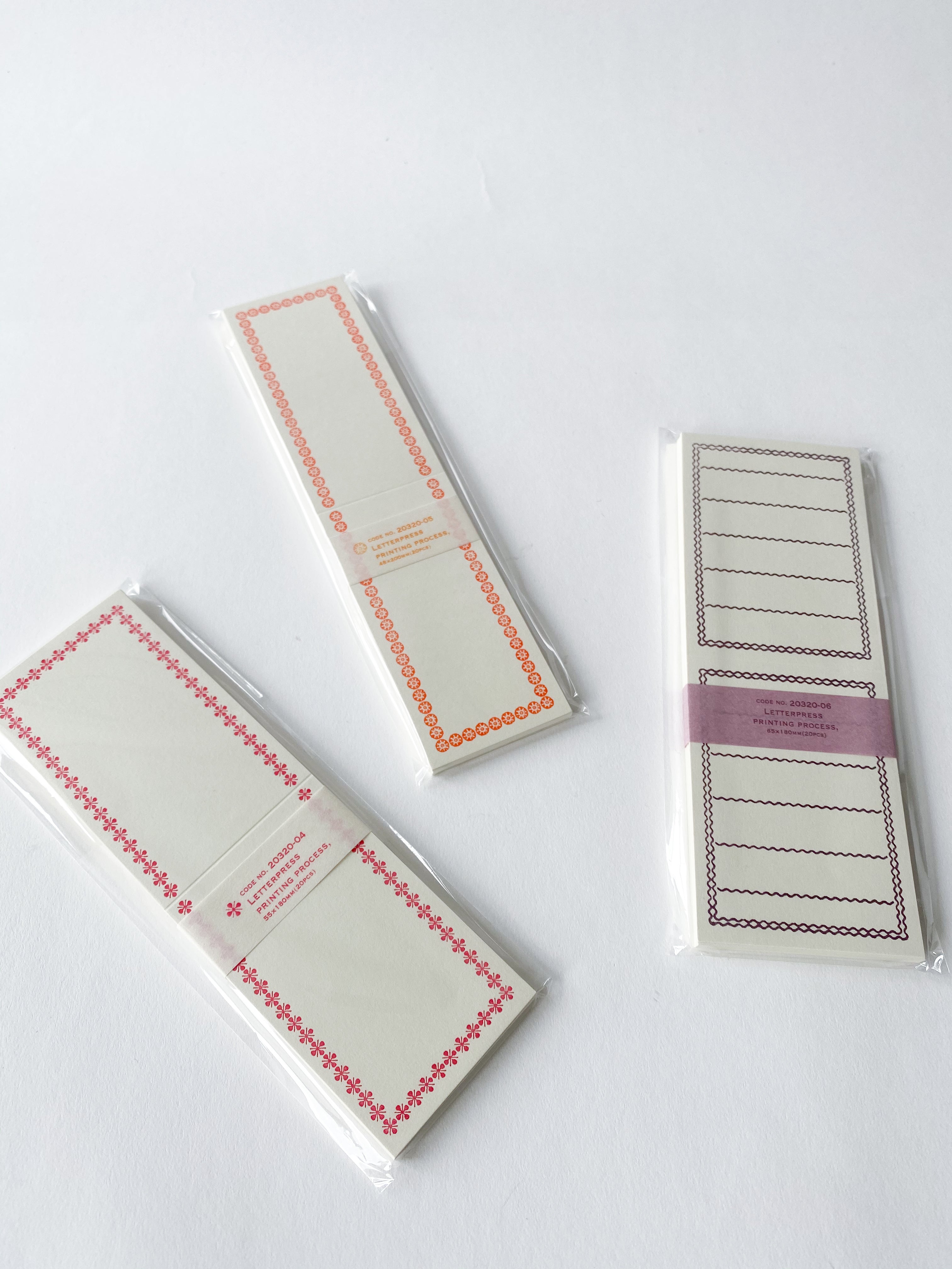 Letterpress Folded Memo Card - Orange