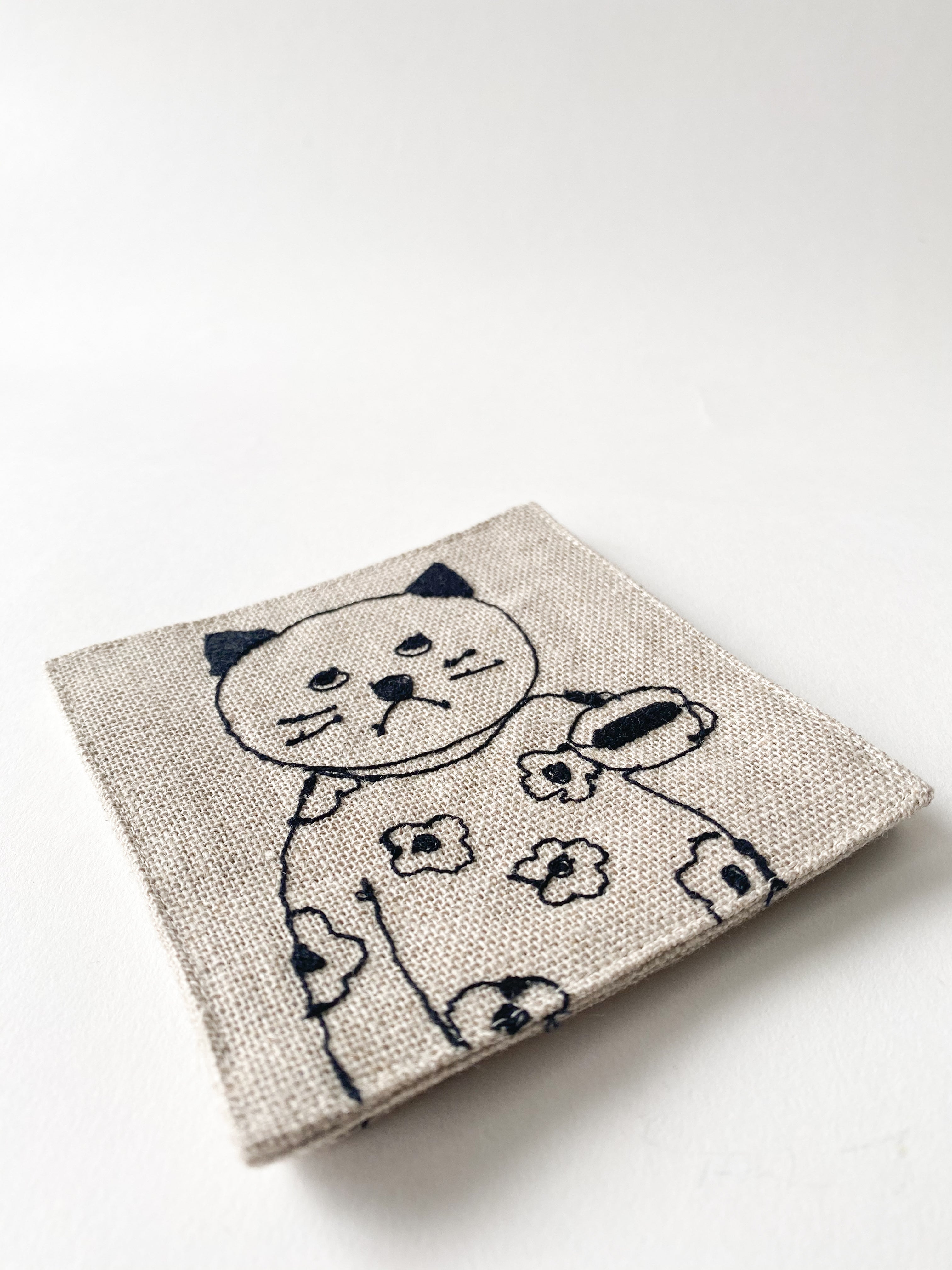 Sennokoto Embroidery Linen Coaster