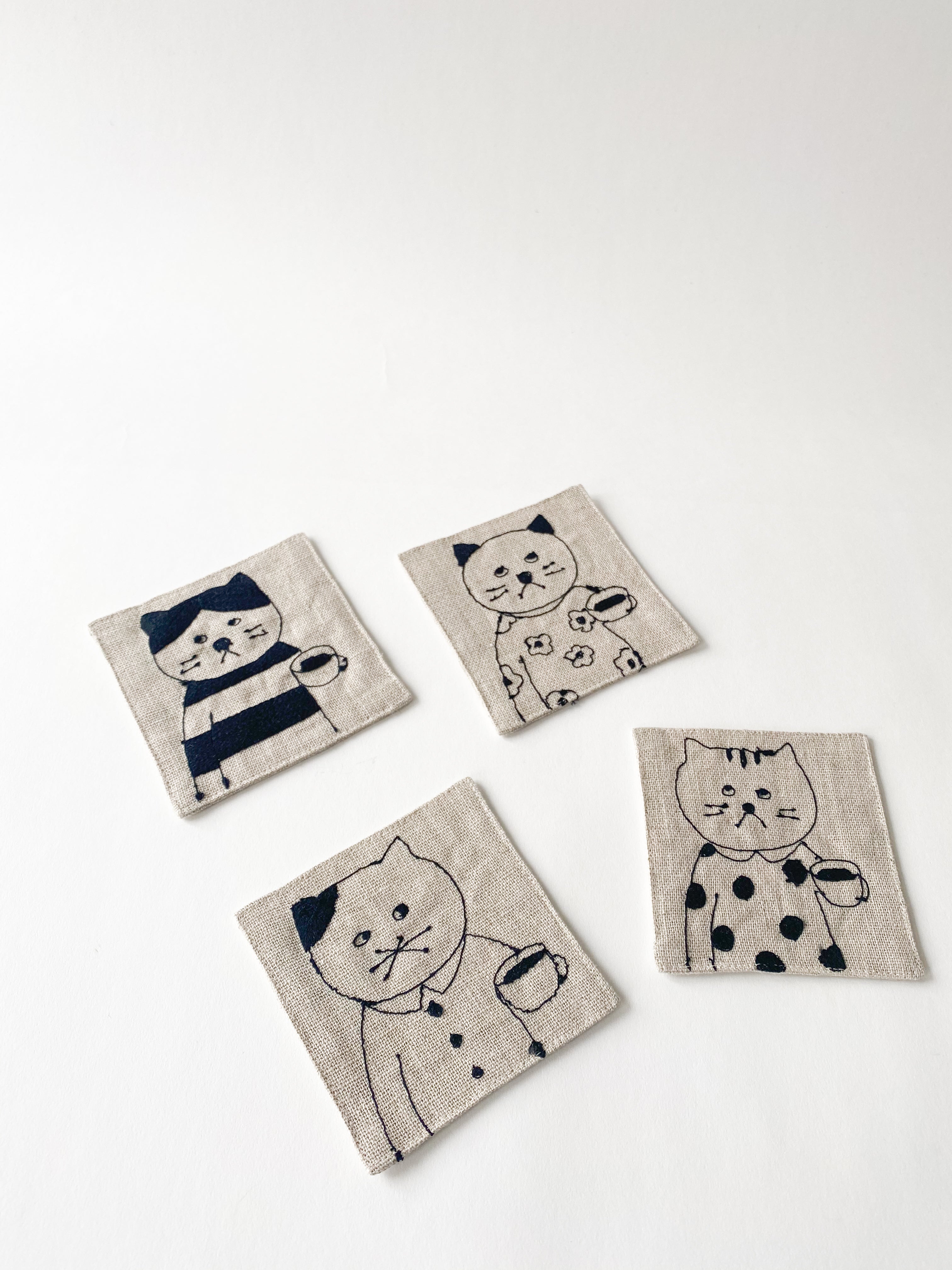 Sennokoto Embroidery Linen Coaster